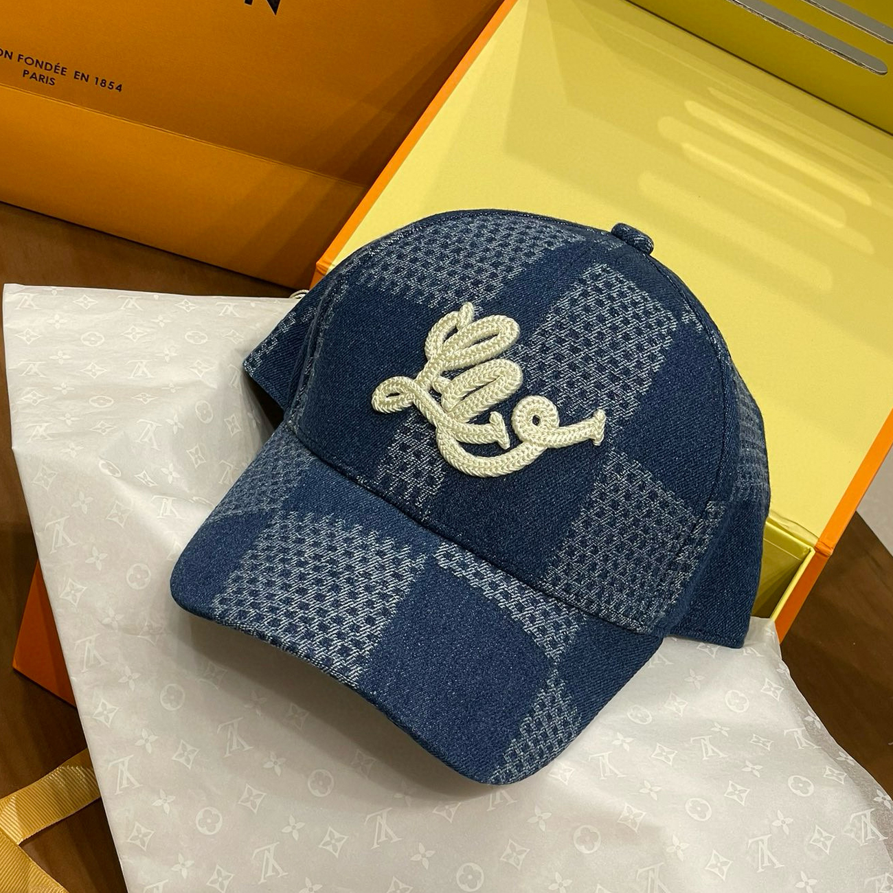 NIGO Louis Vuitton Men's And Women's Embroidered Printed Checkered Cotton Duckbill Cap Hat #nigo77123