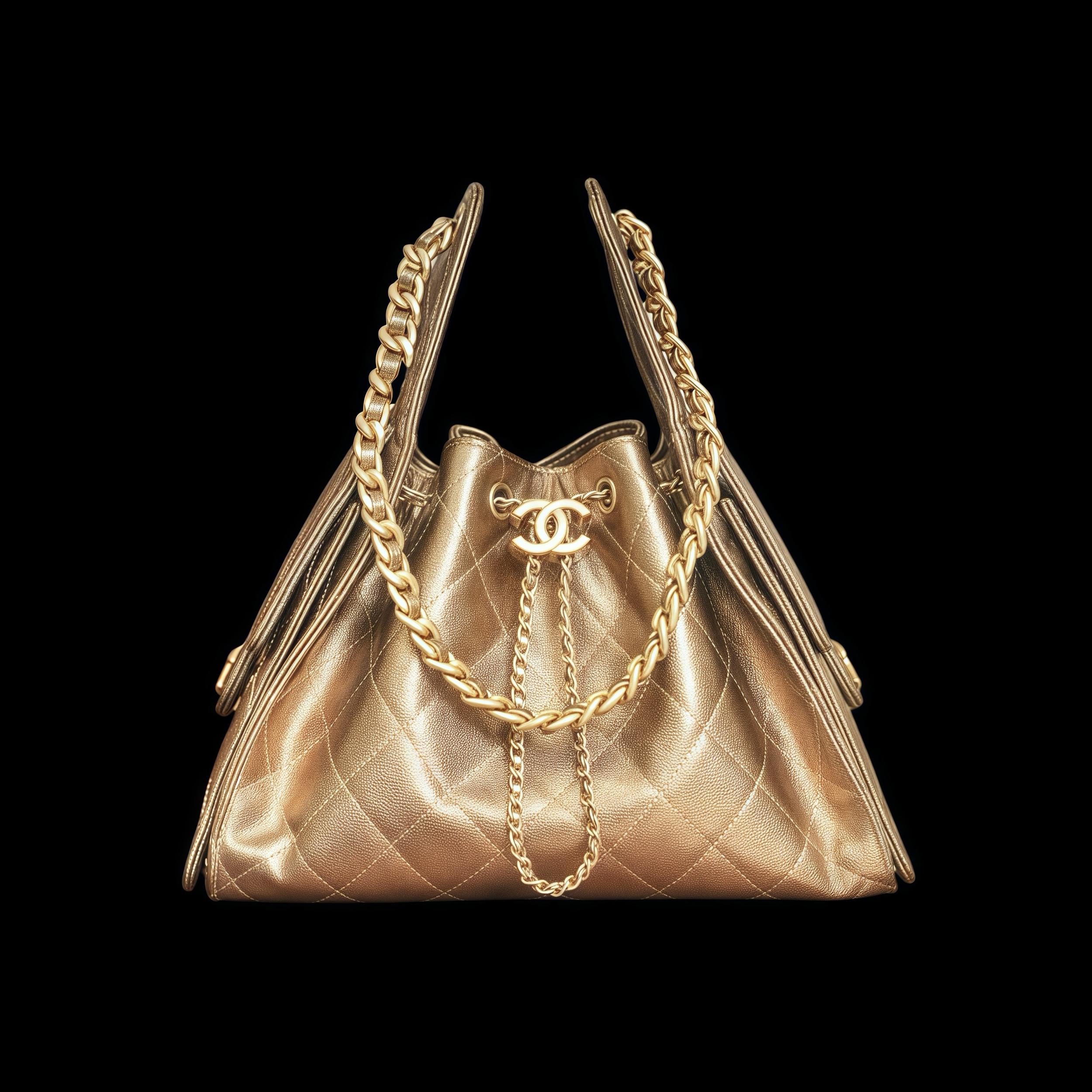 NIGO Chanel 25C Women's Classic Double C Logo Solid Color Cowhide & Leather Tote Shoulder Bag Bags #nigo77139