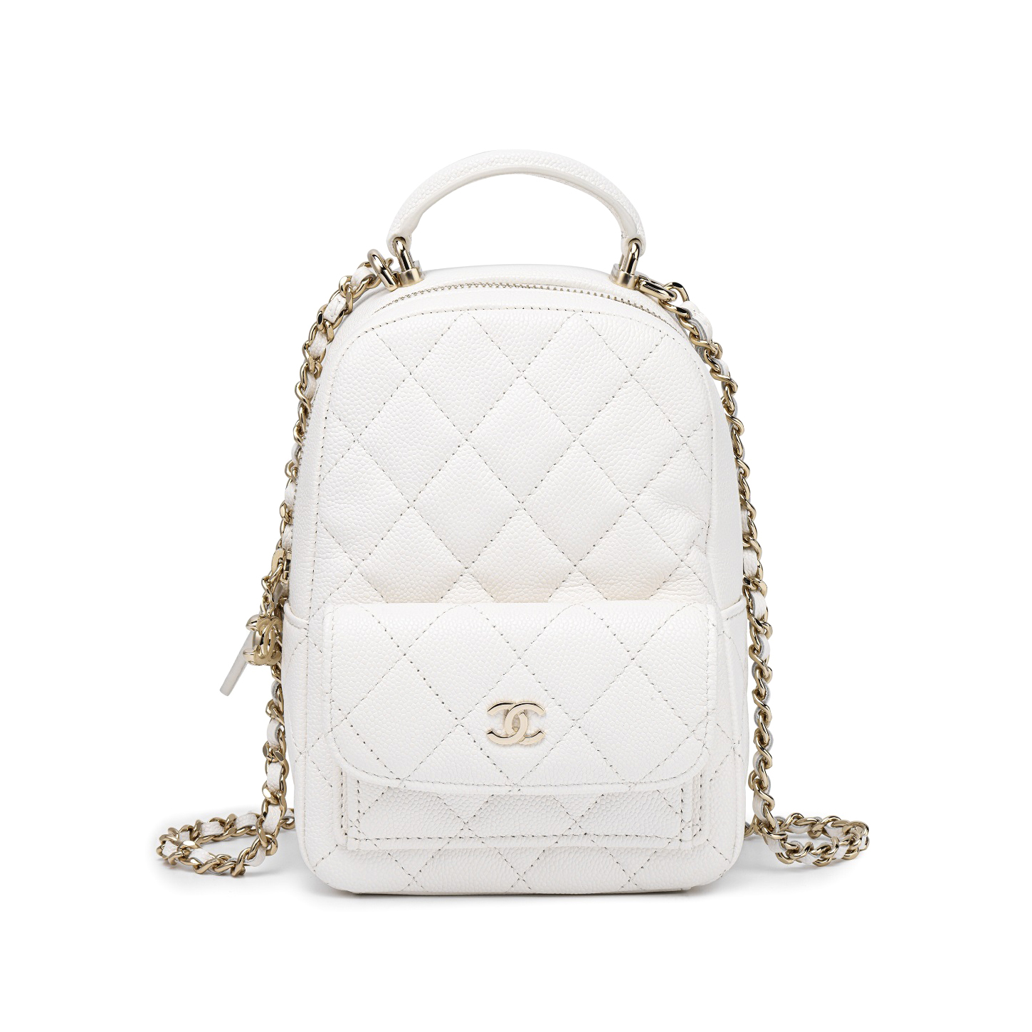 NIGO Chanel Women's Solid Color Chain Shoulder Strap Grained Cowhide Mini Backpack Bag Bags #nigo77138