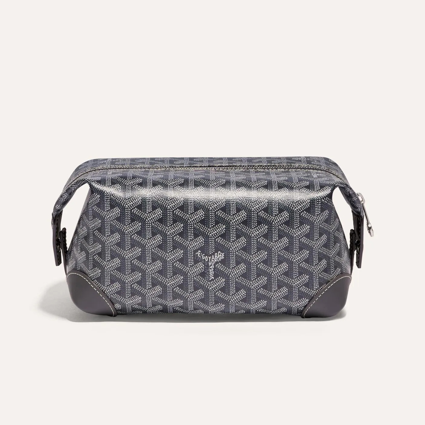 NIGO GOYARD Bowling 25 Men's and Women's Y-shaped Old-fashioned Full-print Zipper Leather Handbag Makeup Bag Bags #nigo77132
