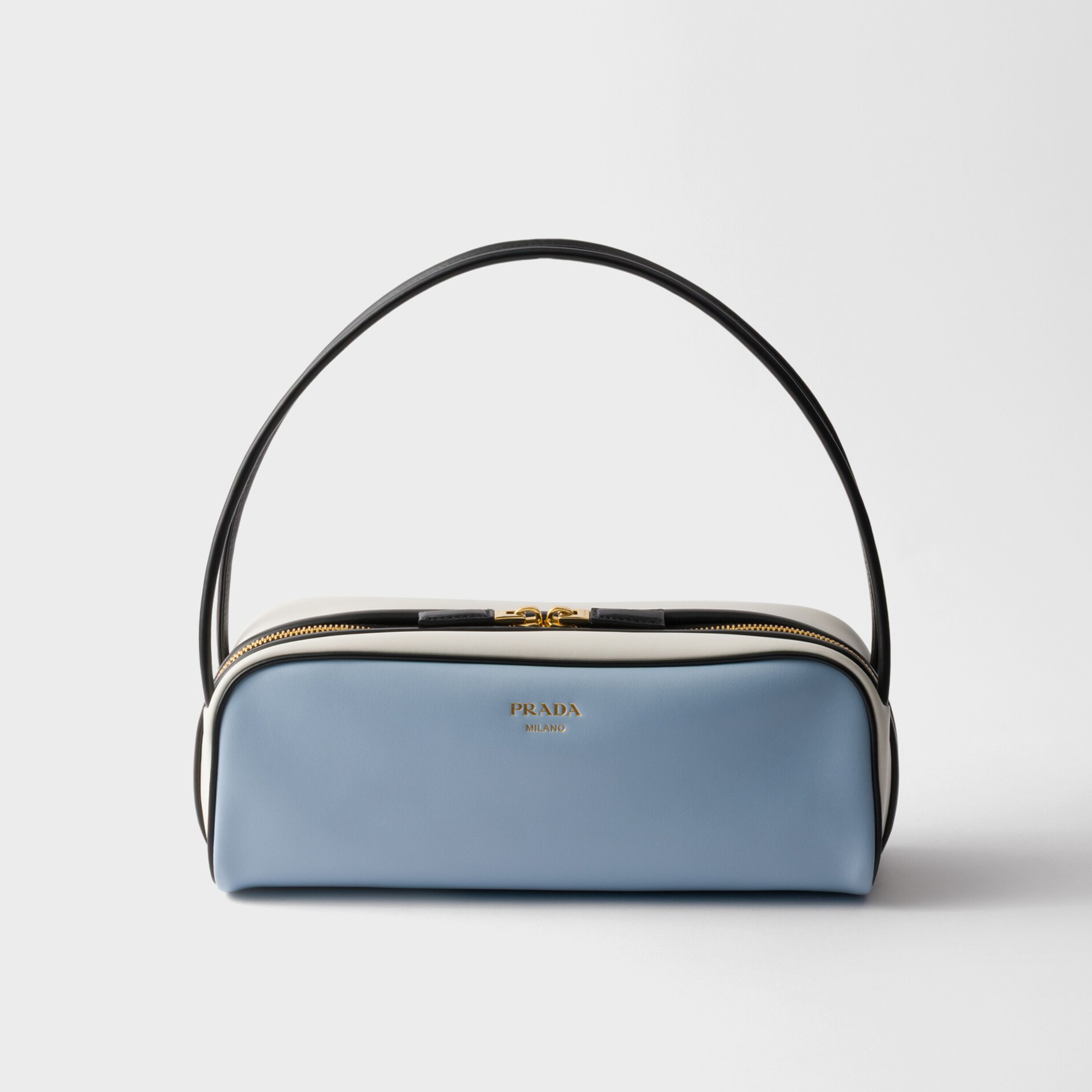 NIGO Prada Swing Women's Solid Color Letter Logo Zipper Closure Calfskin Handbag Shoulder Bag Bags #nigo77148