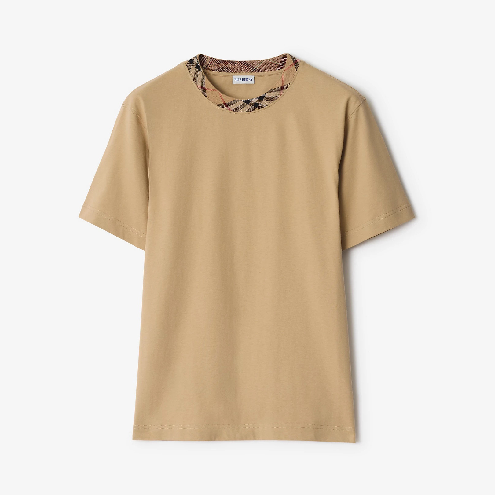 NIGO Burberry Men's Summer Checkered Print Collar Solid Color Cotton Short Sleeve T-Shirt #nigo77145