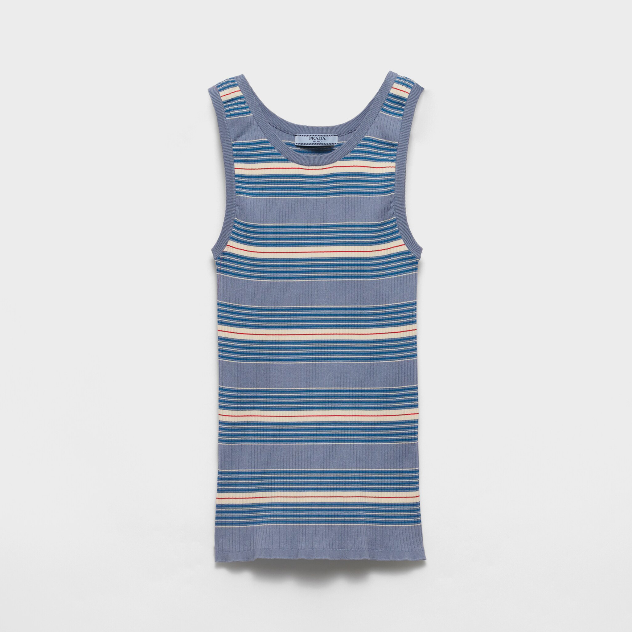 NIGO Prada Women's Summer Color Block Striped Print Knitted Sleeveless Tank Top #nigo77155