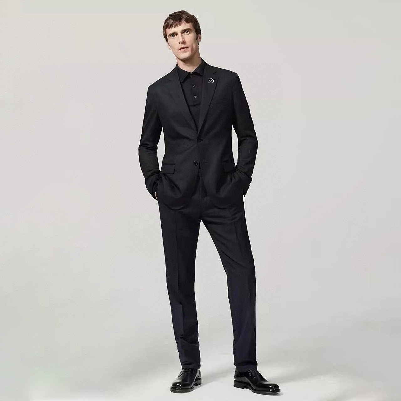 NIGO Dior Men's Spring/Autumn Solid Color Business Casual V-neck Single-breasted Wool Blazer Suit Jacket and Trousers Pants Set #nigo77158