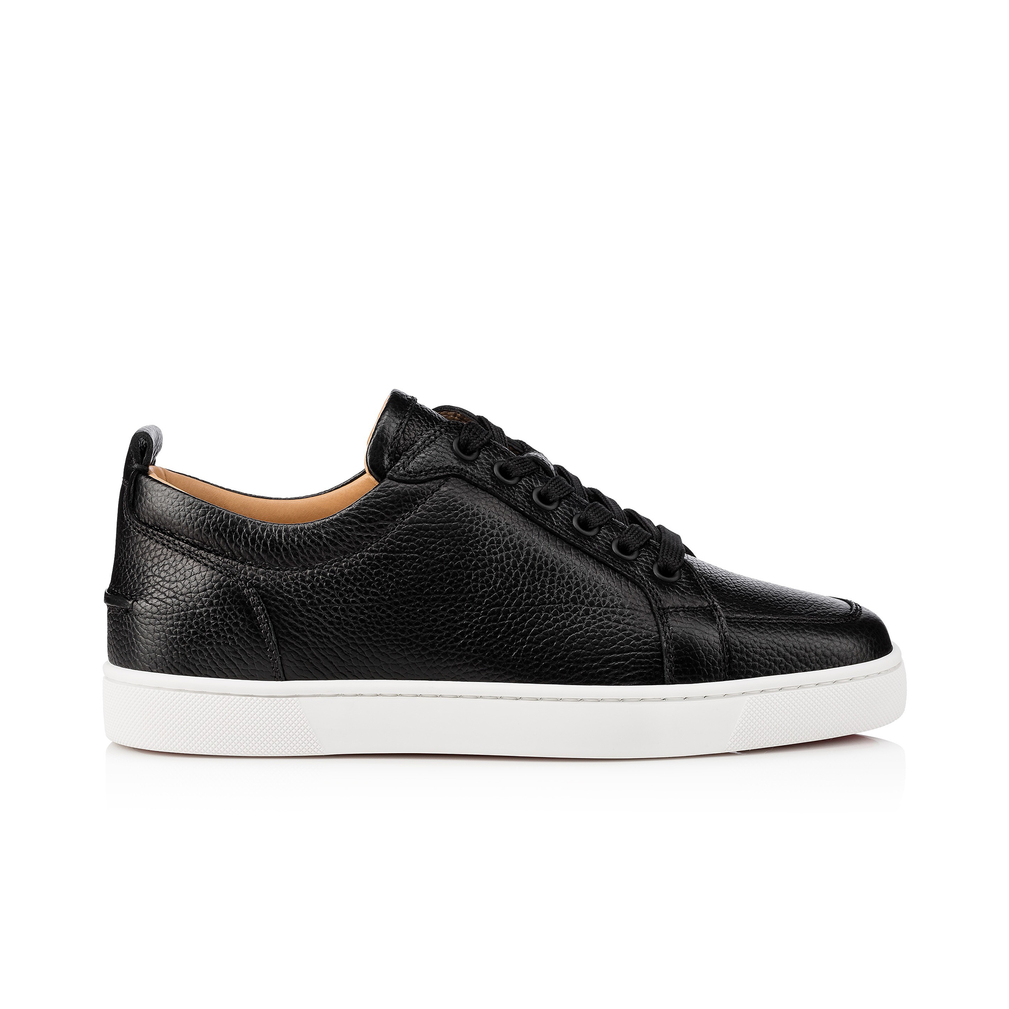 NIGO Christian Louboutin Louis Junior Men's And Women's Solid Color Grained Cowhide Low Top Lace Up Flat Casual Shoes #nigo77144