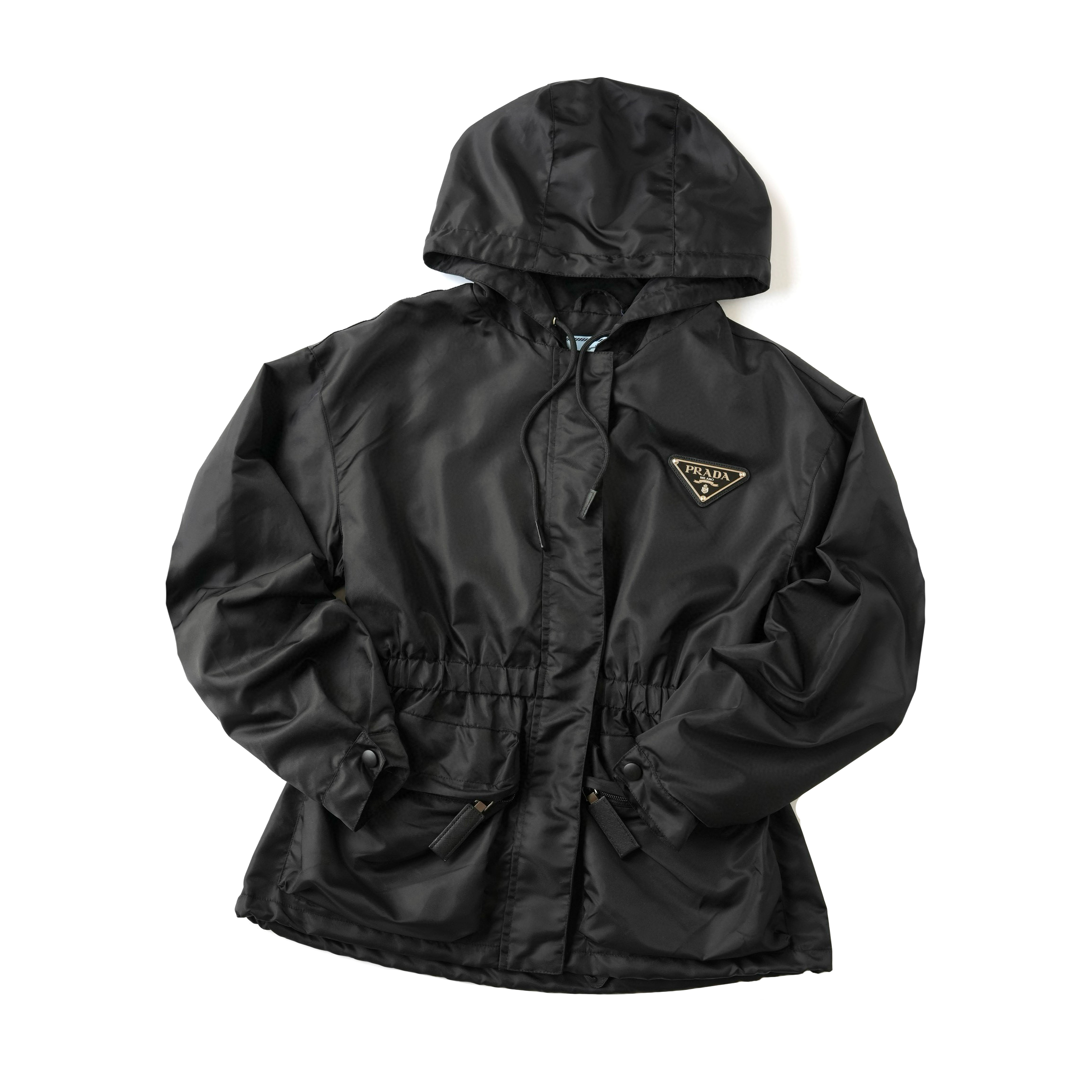 NIGO Prada Women's Spring/Autumn Solid Colour Nylon Fabric Hooded Zipper Long Sleeve Jacket #nigo77165