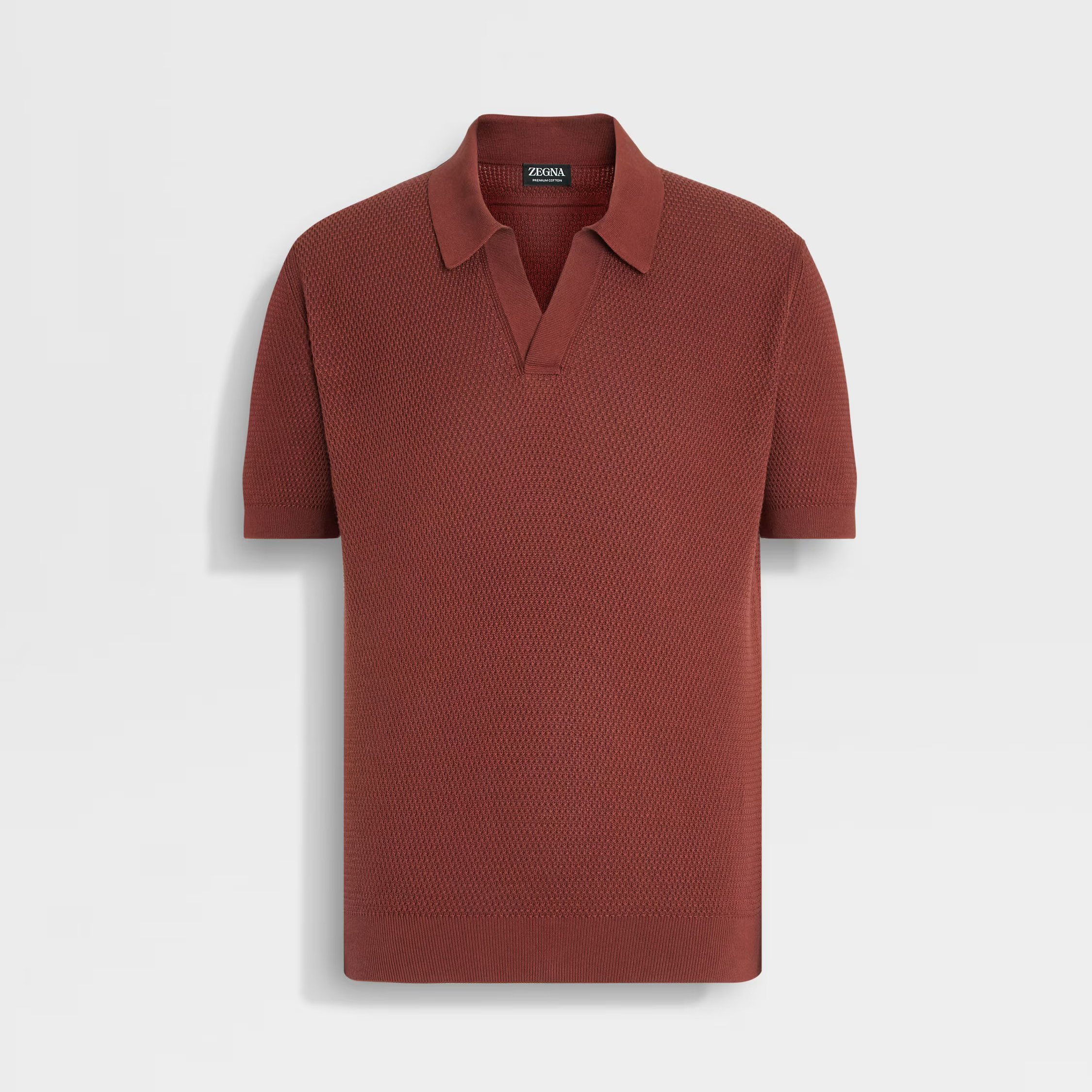 NIGO Ermenegildo Zegna Men's Summer Solid Color Cotton Knitted Polo Neck Short Sleeve T-Shirt #nigo77175