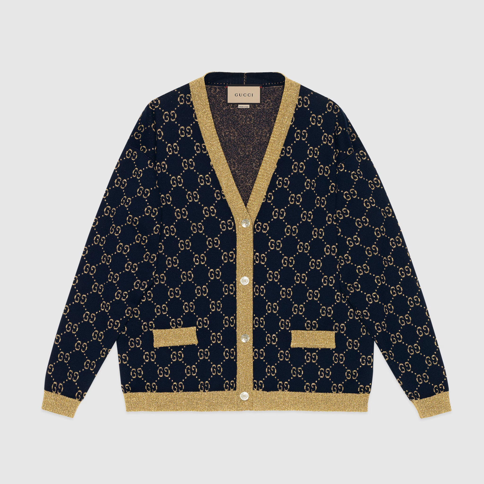 NIGO Gucci Women's Spring And Fall Letter V-neck Single Breasted Long Sleeved Knit Cardigan Jacket #nigo77164