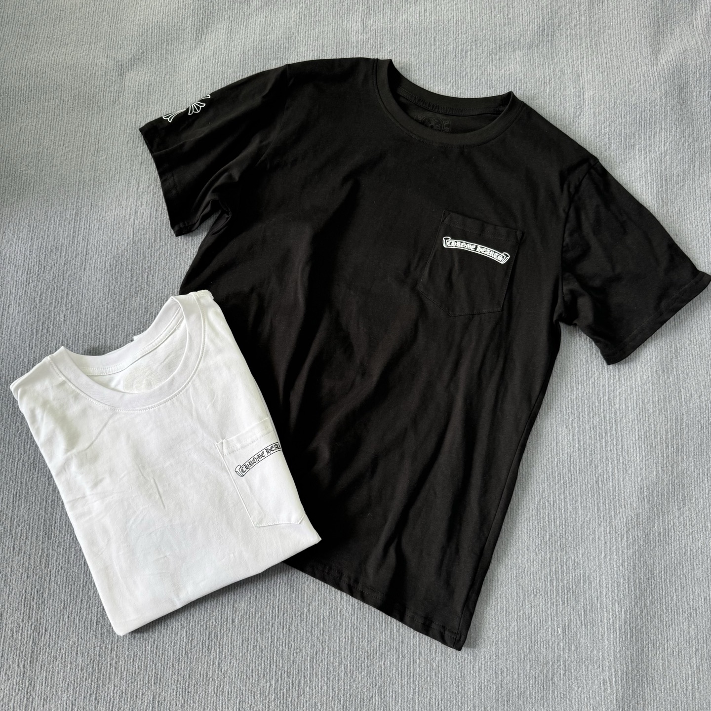 NIGO Chrome Hearts Men's Summer Solid Color Cross Print Round Neck Cotton Short Sleeve T-Shirt #nigo77171