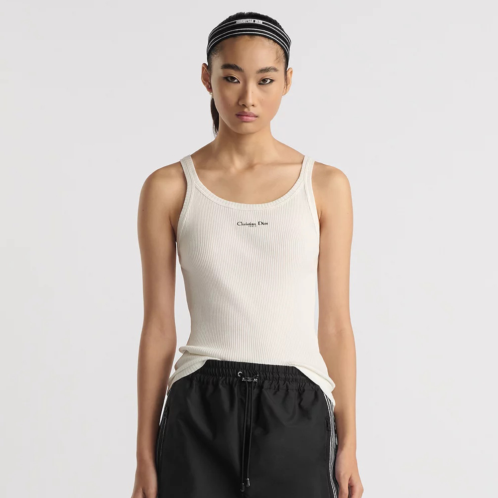 NIGO DIOR Women's Summer Solid Color Embroidered Bee Print Round Neck Tank Top #nigo77174