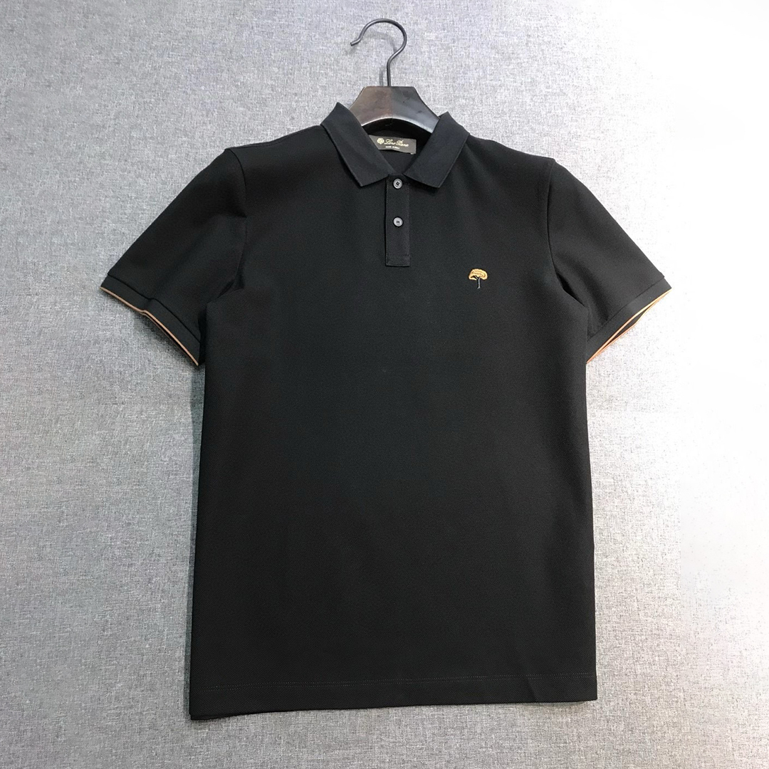NIGO Loro Piana Men's Spring And Summer Cotton Solid Color Casual Lapel Short Sleeve Pullover Polo Shirt Ngvp #nigo1688