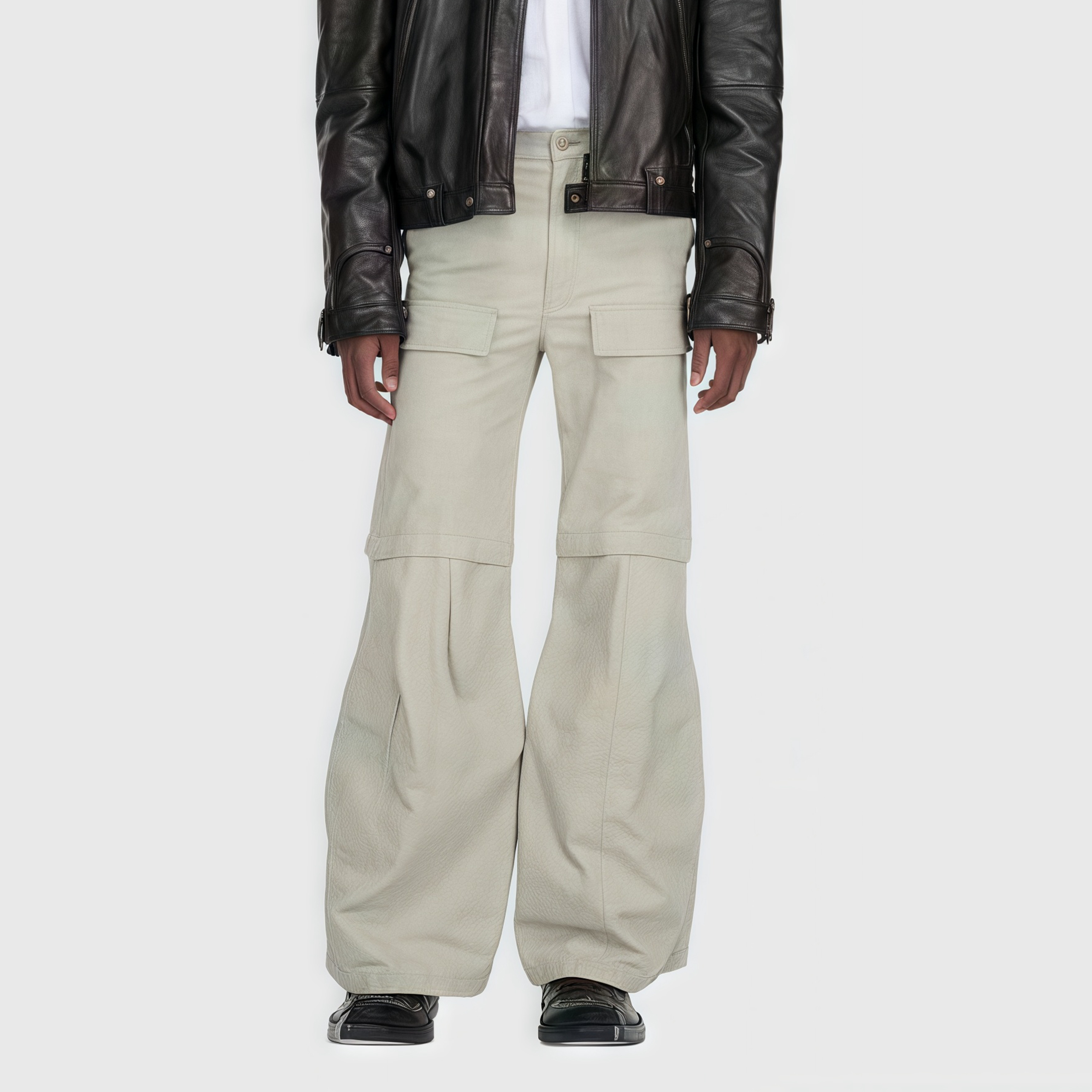 NIGO Balenciaga Men Women Solid Color Mid Waist Loose Flare Work Pants High Street Casual Four Seasons Cotton Trousers Ngvp #nigo1691