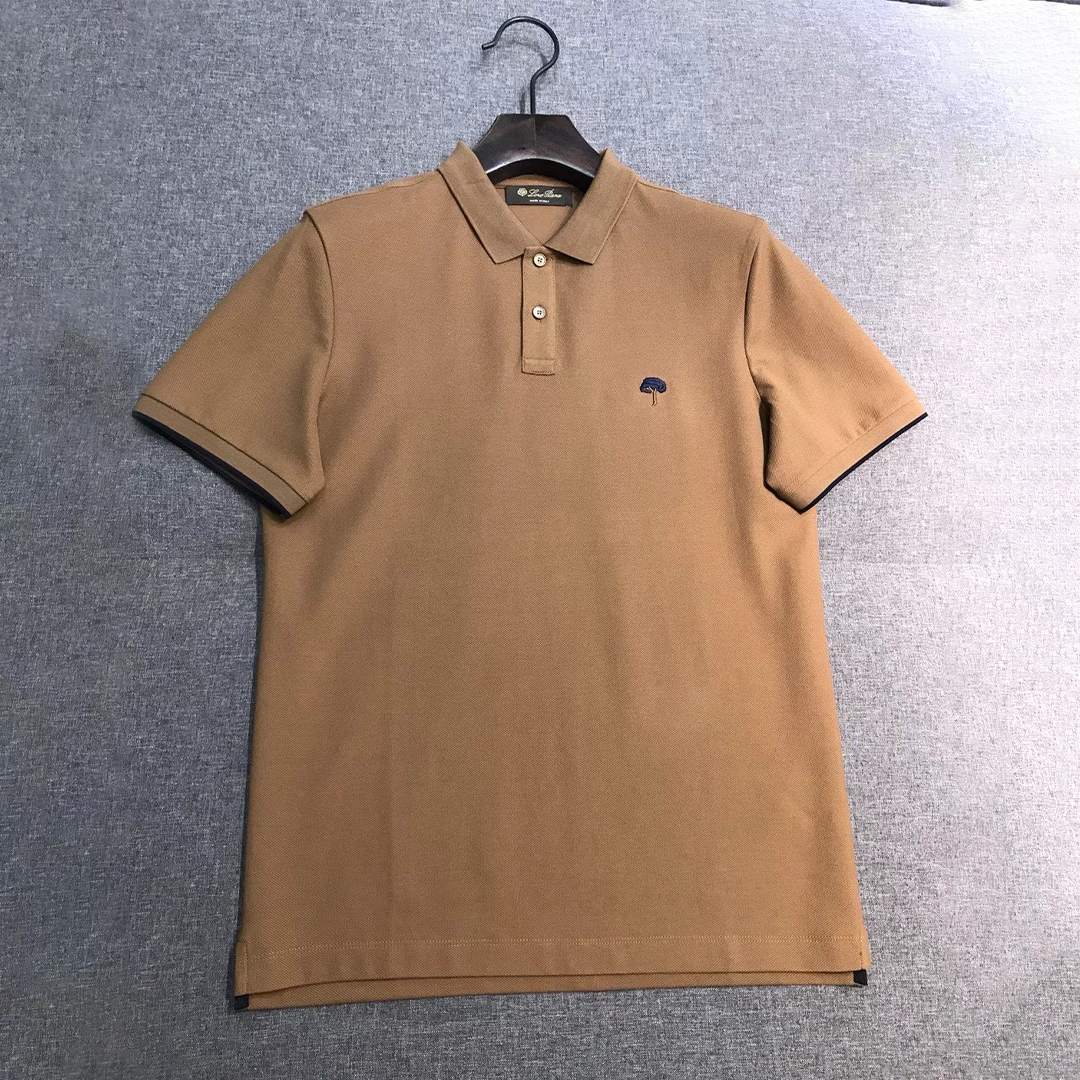 NIGO Loro Piana Men's Spring And Summer Cotton Solid Color Casual Lapel Short Sleeve Pullover Polo Shirt Ngvp #nigo1688