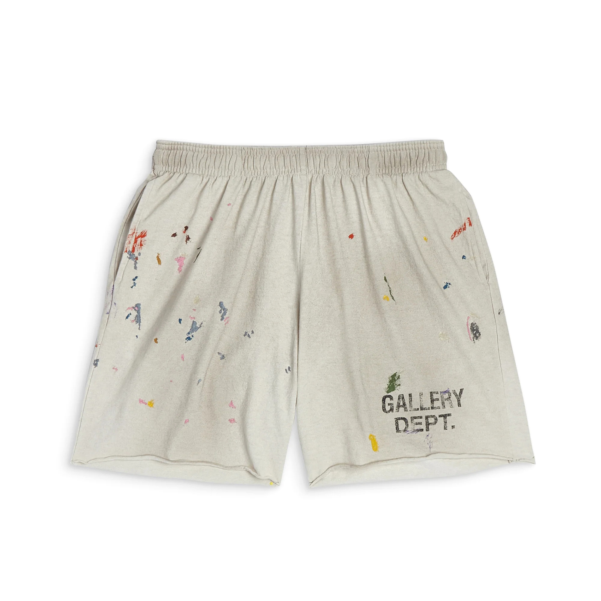NIGO Gallery Dept Men's Summer Splash Pattern Letter Print Cotton Stretch Waist Tie Casual Shorts #nigo77189