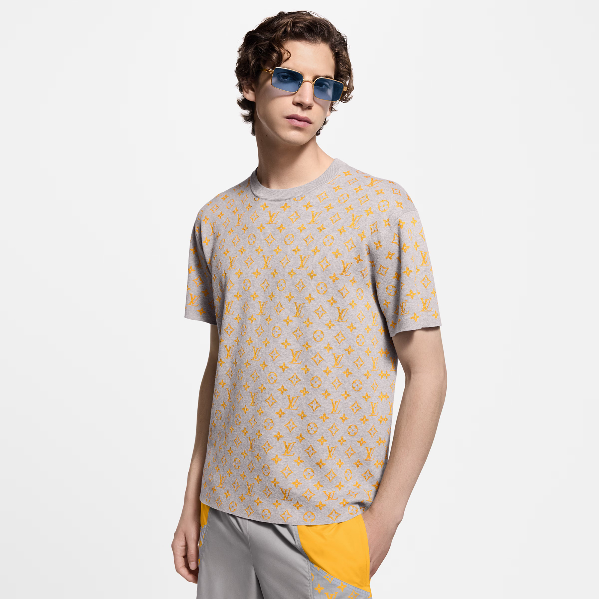 NIGO Louis Vuitton Men's Summer Solid Color Letter Print Round Neck Short Sleeve T-Shirt #nigo77233