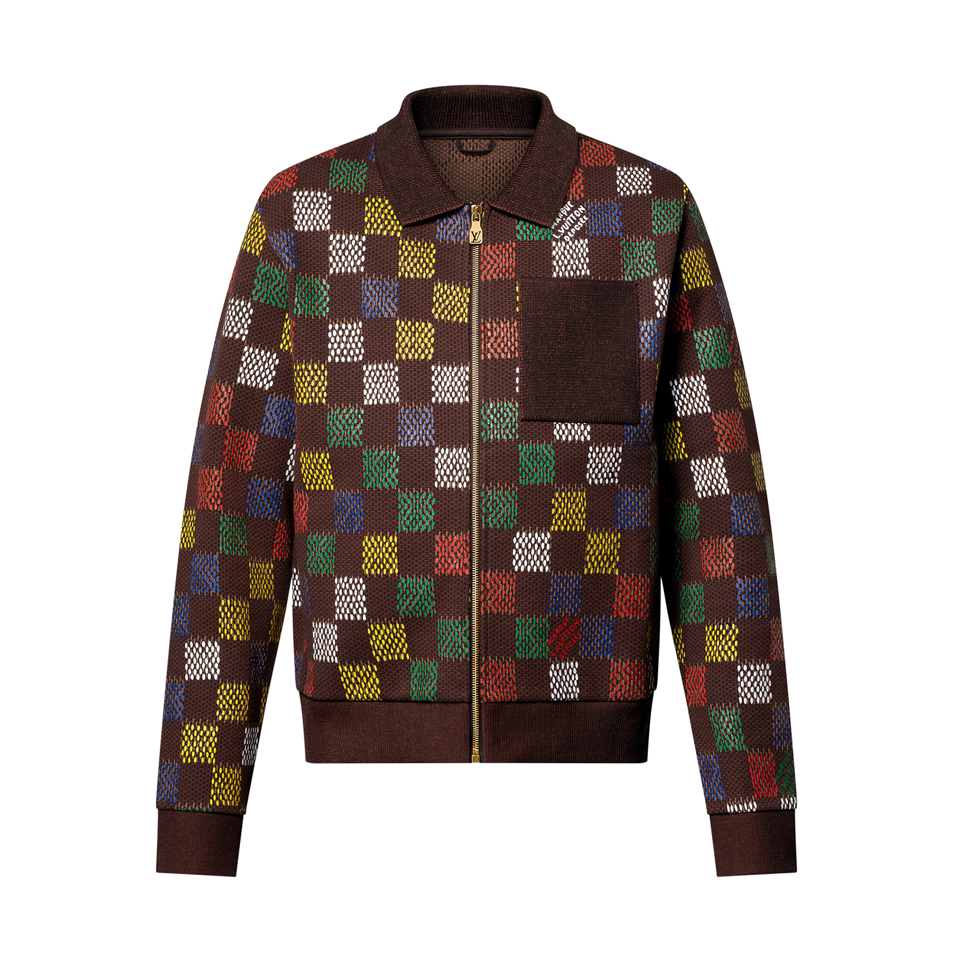NIGO Louis Vuitton Men's Spring/Autumn Colorful Checkered Print Zipper Cotton Long-Sleeved Jacket and Casual Drawstring Shorts Set Suit #nigo77229