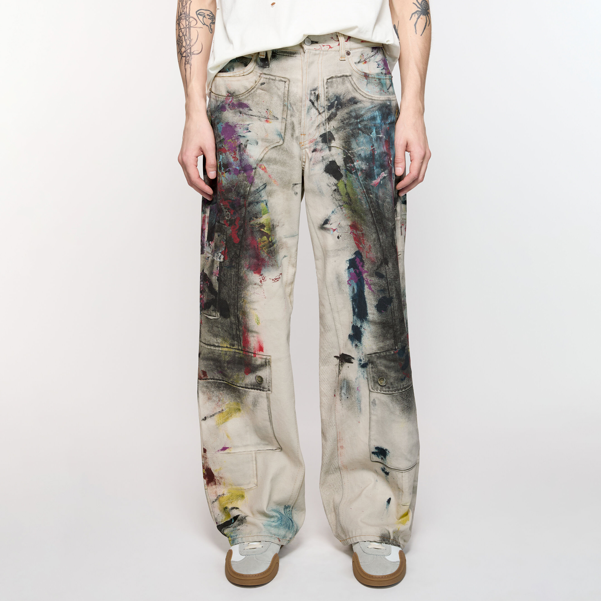 NIGO Acne Studios Men's Women's Four Seasons Old Graffiti Straight Leg Loose Fit Casual Denim Pants Ngvp #nigo1693