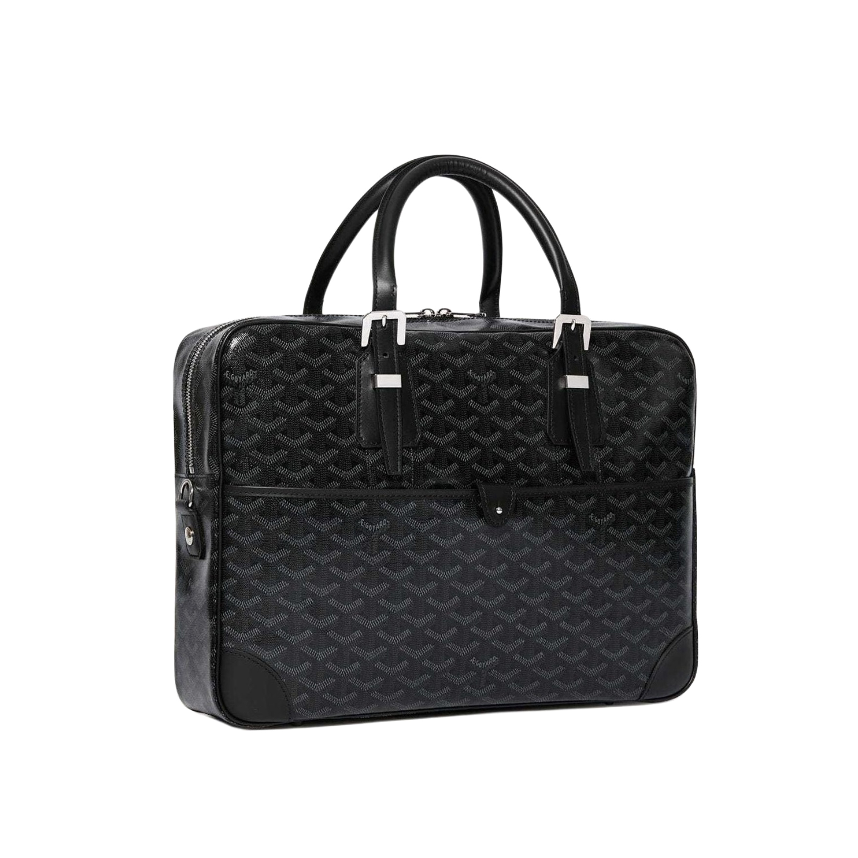 NIGO GOYARD Ambassade Men's and Women's Solid Color Letter Print Zipper Closure Cowhide Leather Handbag Briefcase Bag Bags #nigo77228