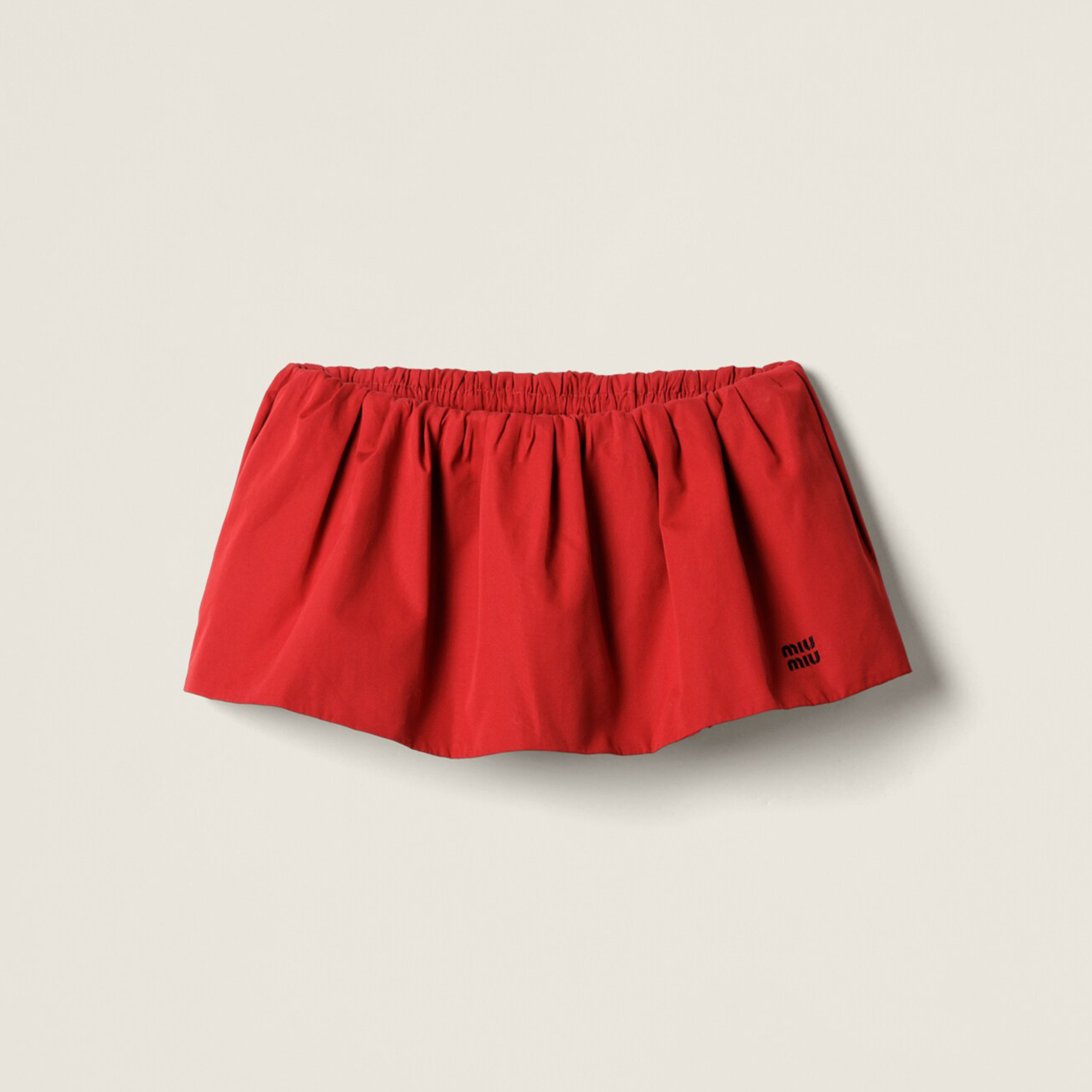 NIGO MiuMiu Women's Summer Poplin Miniskirt Logo Embroidered Poplin Solid Color Casual Skirt #nigo81274