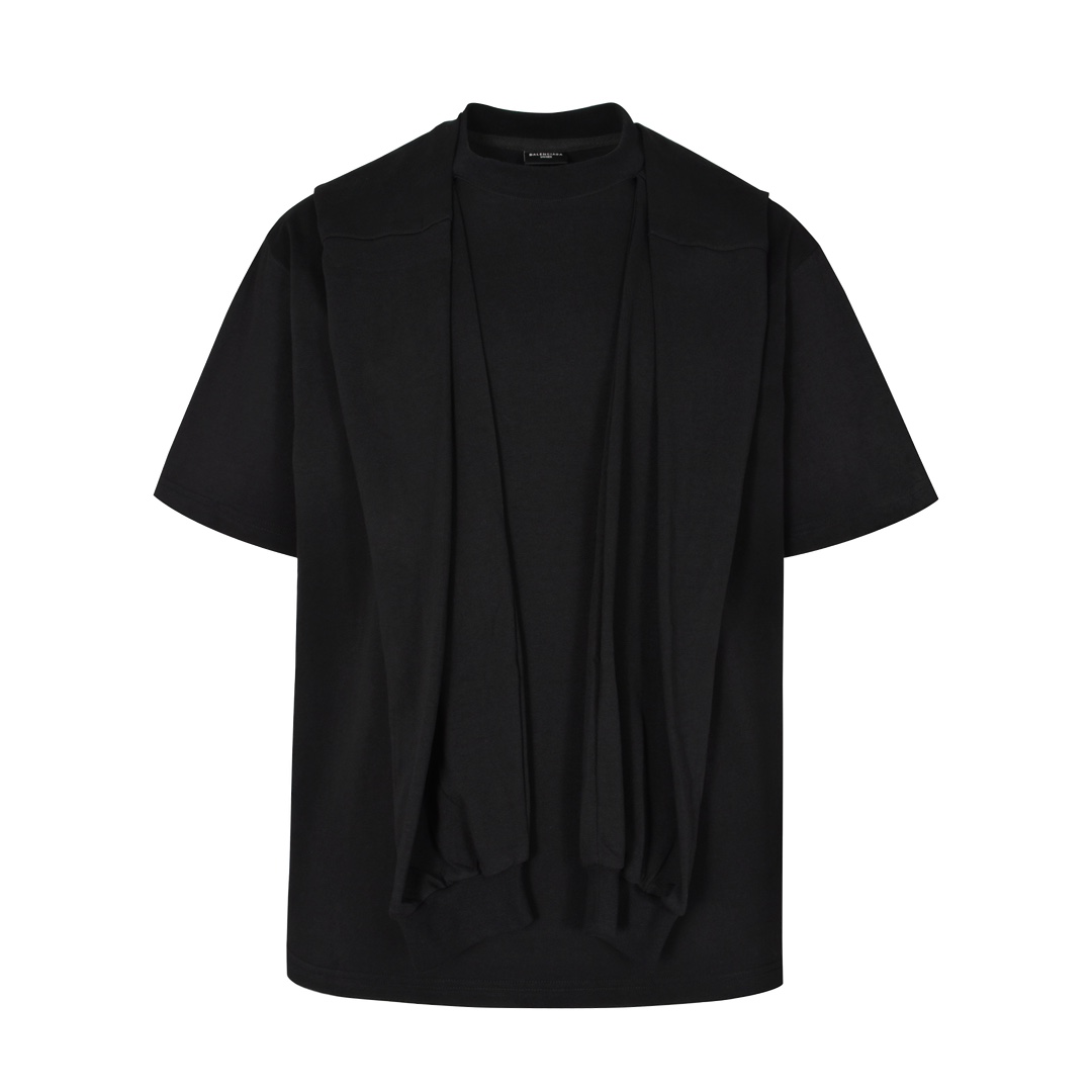 NIGO Balenciaga Men's and Women's Summer Solid Color Hooded Two-Piece Short Sleeve T-Shirt #nigo77219