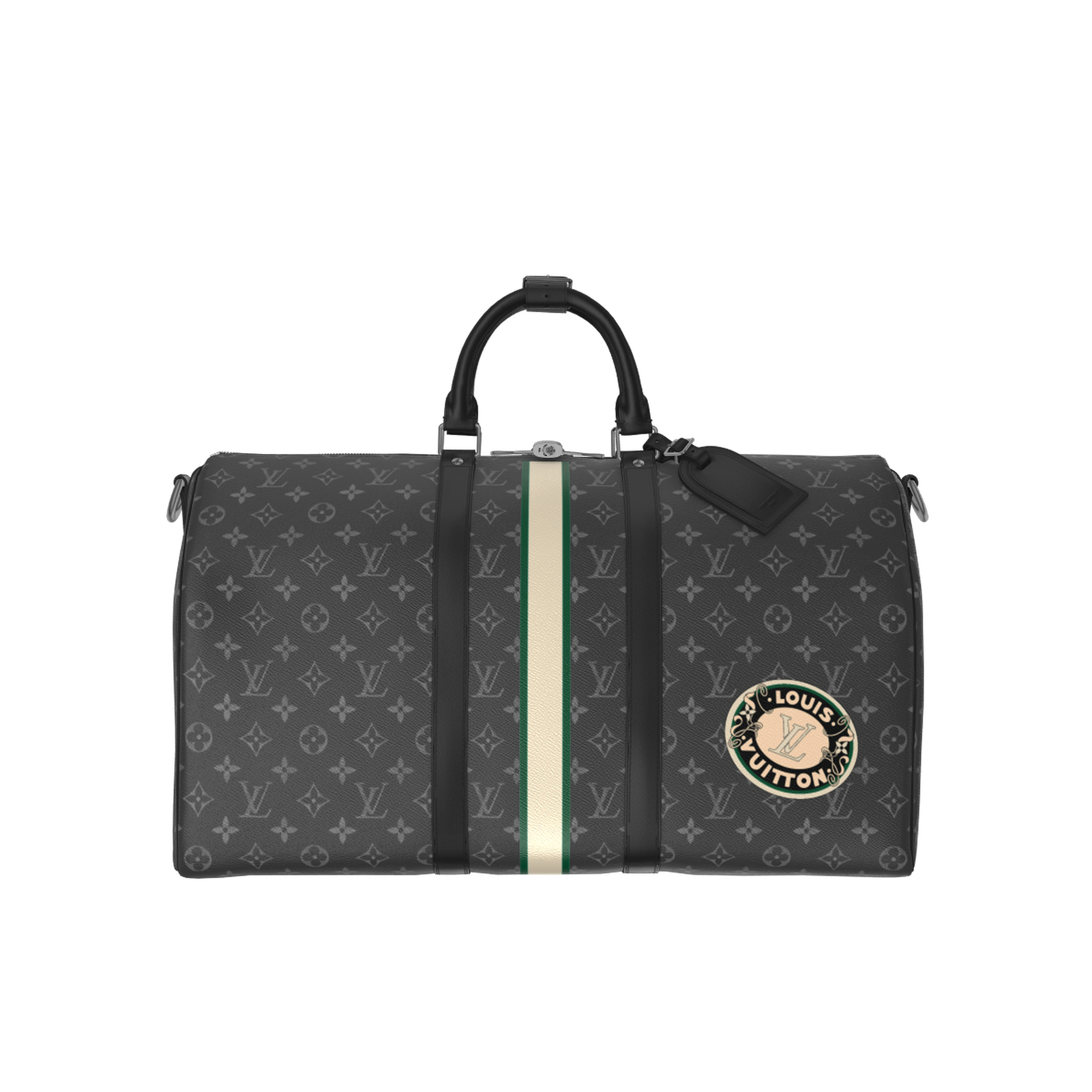 NIGO Louis Vuitton Keepall Bandoulière 50 Men's Solid Color Letter Print Removable Adjustable Shoulder Strap Leather And Canvas Handbag Shoulder Bag Bags #nigo77242