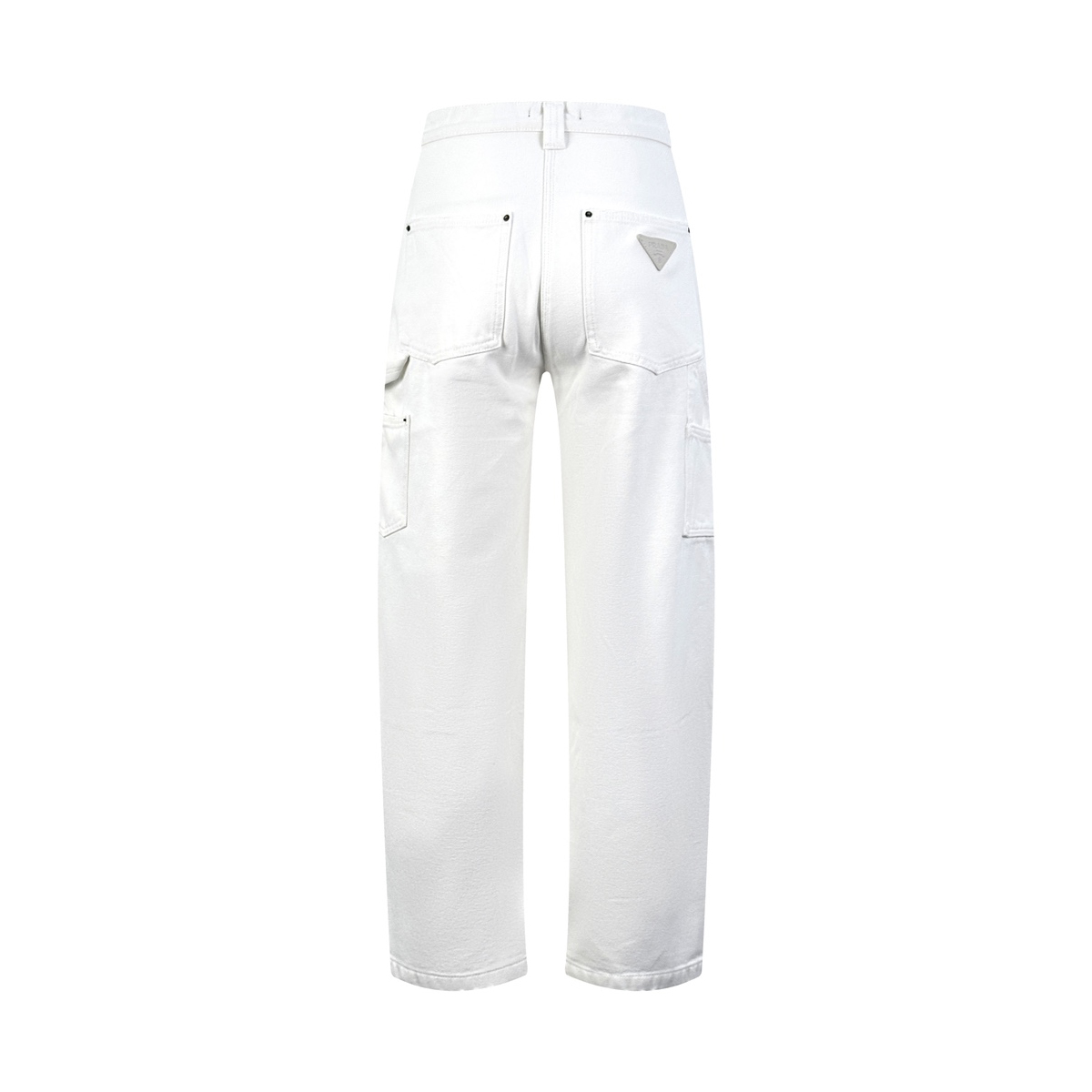 NIGO Prada Women's Spring/Autumn Solid Color Triangle Leather Label Cotton Pants #nigo77245