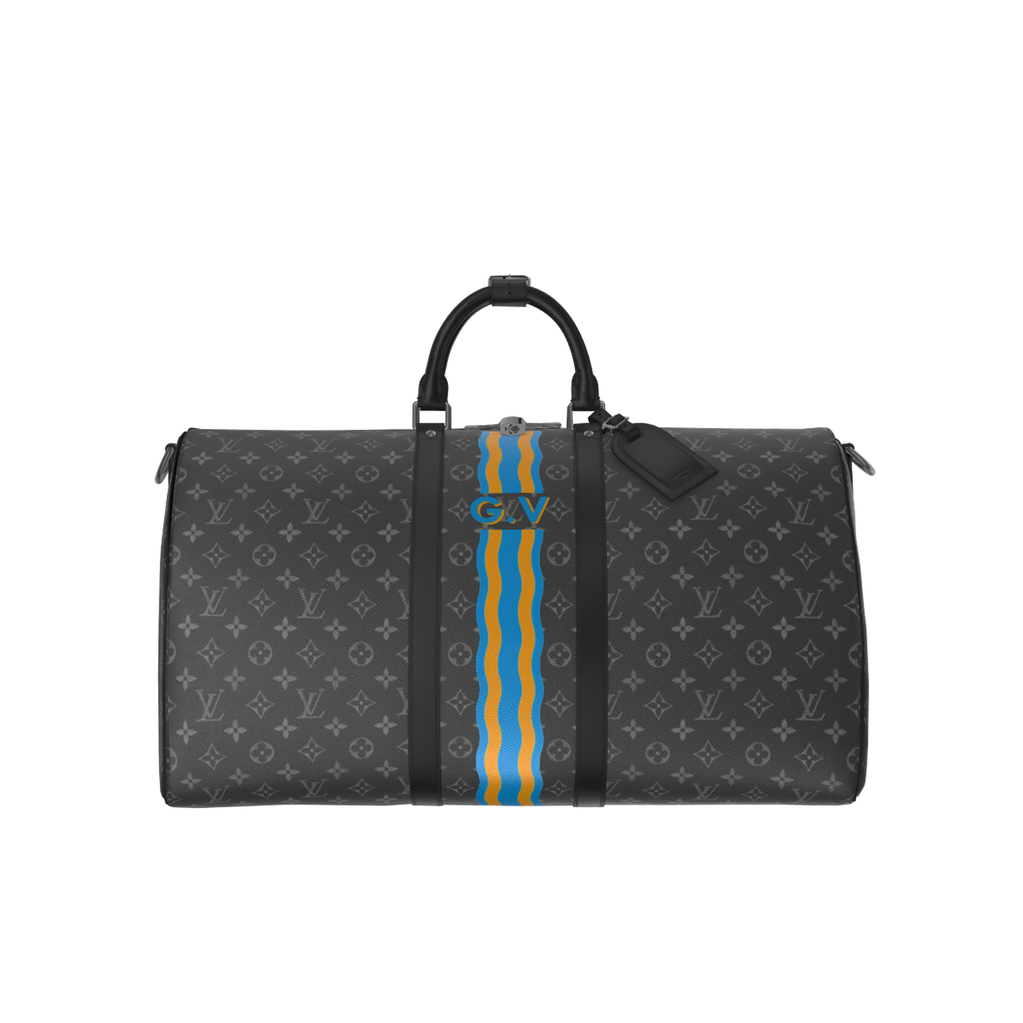 NIGO Louis Vuitton Keepall Bandoulière 55 Men's Solid Color Letter Print Removable Adjustable Shoulder Strap Leather And Canvas Handbag Shoulder Bag Bags #nigo77243