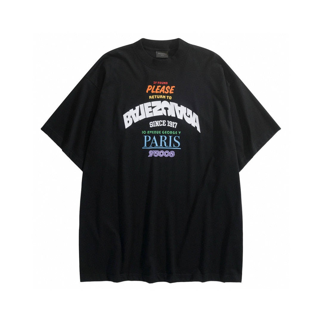 NIGO Balenciaga Men's Summer Letter Print Round Neck Cotton Short Sleeve T-Shirt #nigo77246