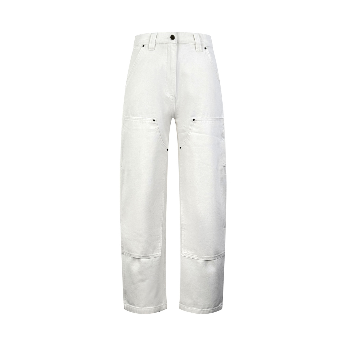 NIGO Prada Women's Spring/Autumn Solid Color Triangle Leather Label Cotton Pants #nigo77245
