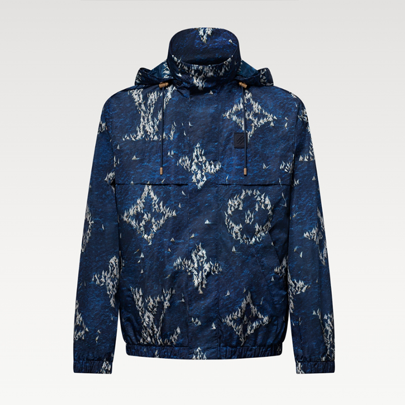 NIGO Louis Vuitton Men's Sailing Logo Printed Spring Solid Color Long Sleeve Hooded Windproof Jacket #nigo77272