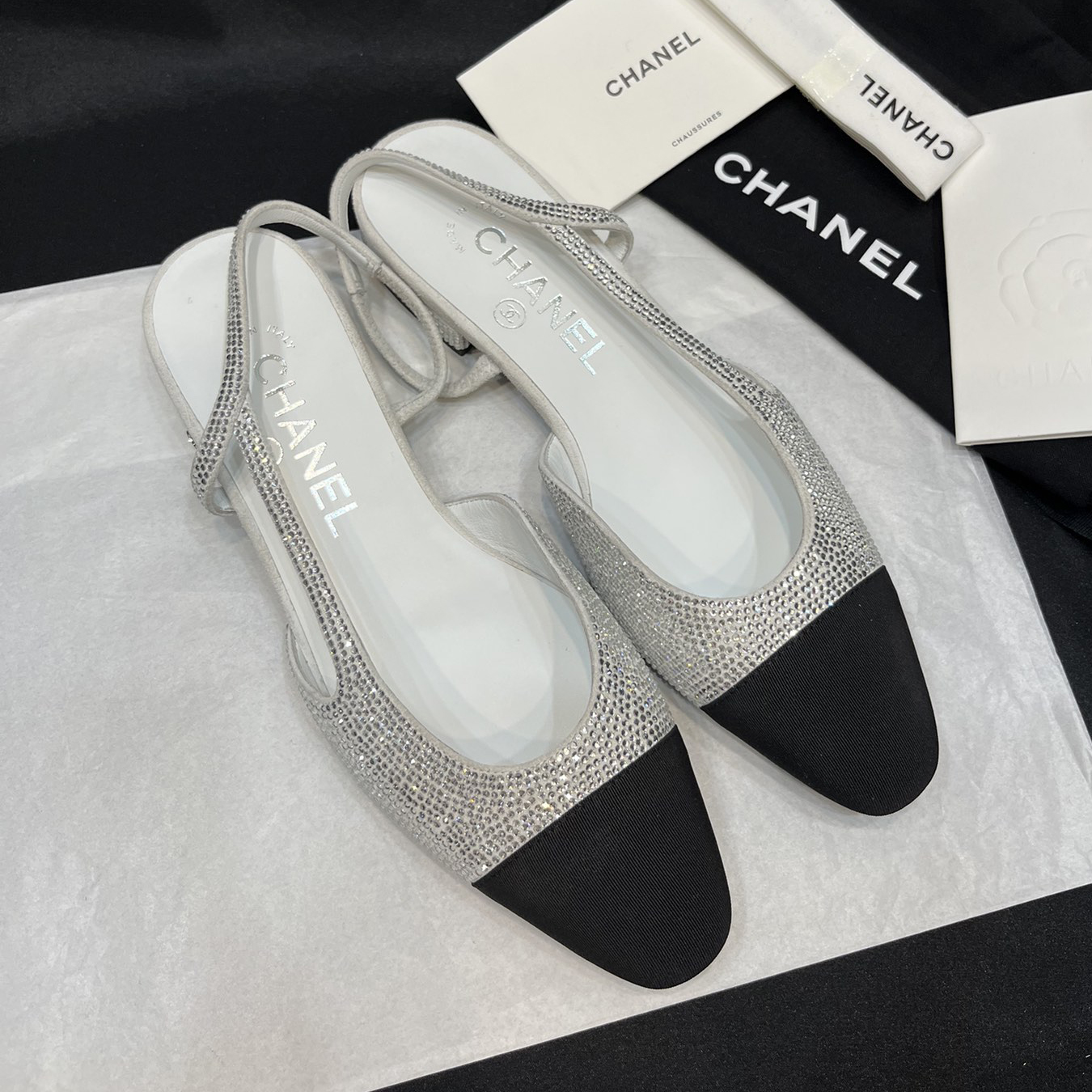 NIGO Chanel Women's Spring Summer Solid Colour Leather Round Toe Ballet Sandal Shoes #nigo77255