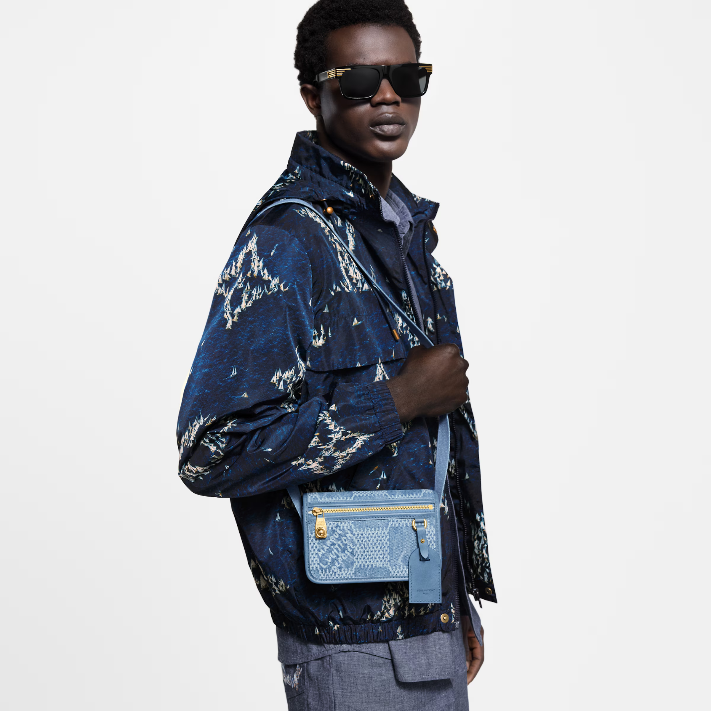 NIGO Louis Vuitton Speedy 18 Bandoulière Handbag Men's Women's Mini Crossbody Denim Embroidered Small Bag Bags N00208 #nigo77283