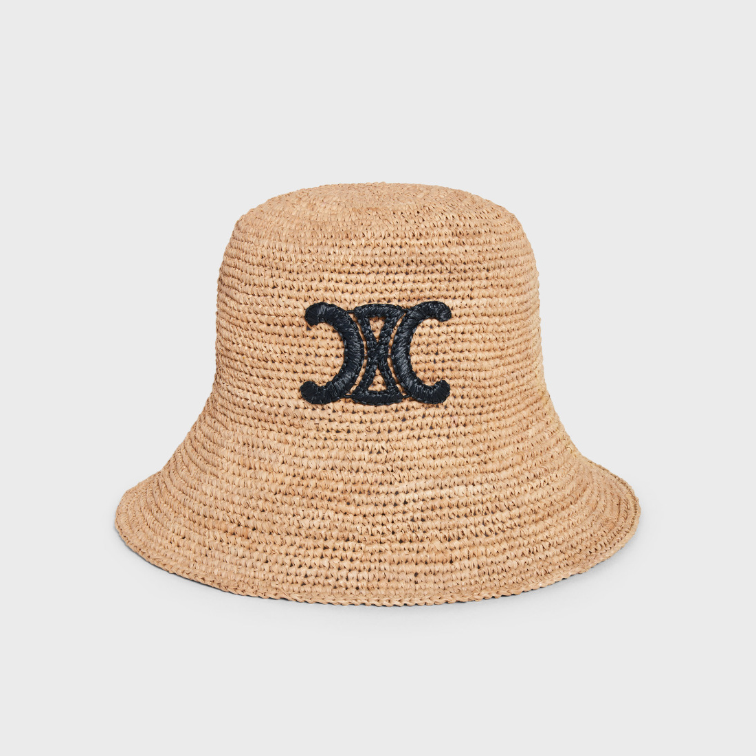 NIGO Celine Men's and Women's Embroidered Logo Pattern Khaki Raffia Woven Fisherman's Hat Cap #nigo77295