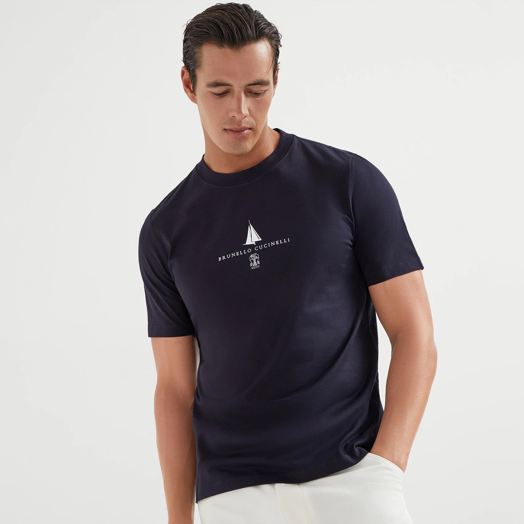 NIGO Brunello Cucinelli Men's Printed Letter Label Cotton Sweatshirt Solid Colour Fashion Comfortable Casual Round Neck T-shirt Ngvp #nigo77278