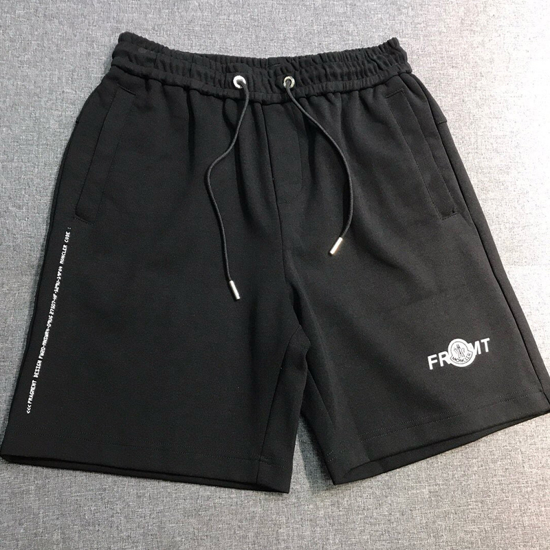 NIGO Moncler Men's Summer Solid Color Logo Print Drawstring Elastic Waist Shorts #nigo77273