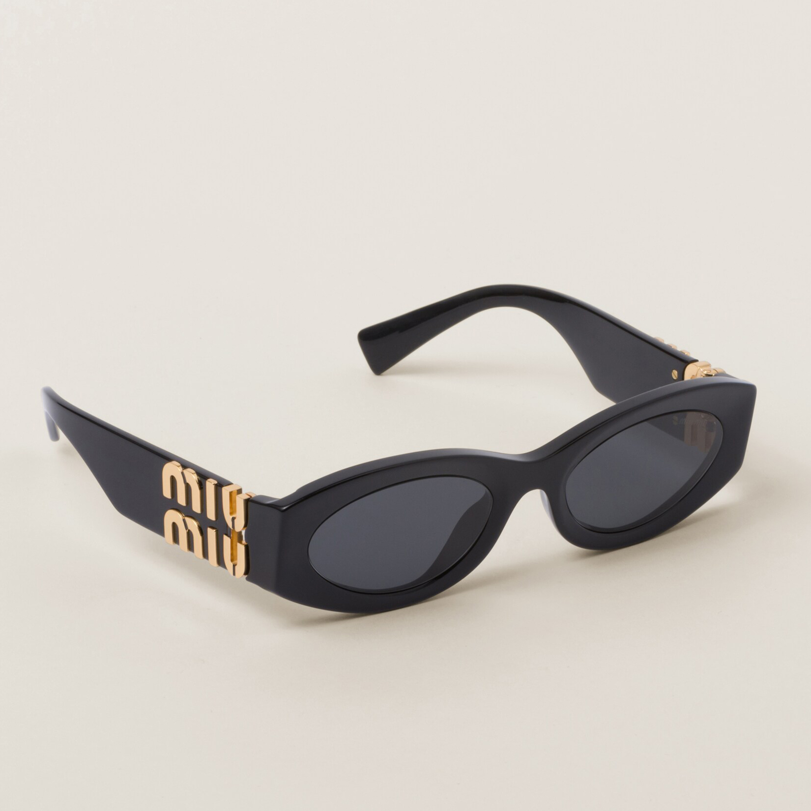 NIGO MiuMiu Eyewear Women's Black Legs Gold Logo Plate Frame Butterfly Sunglasses Eyeglasses Glasses #nigo77259