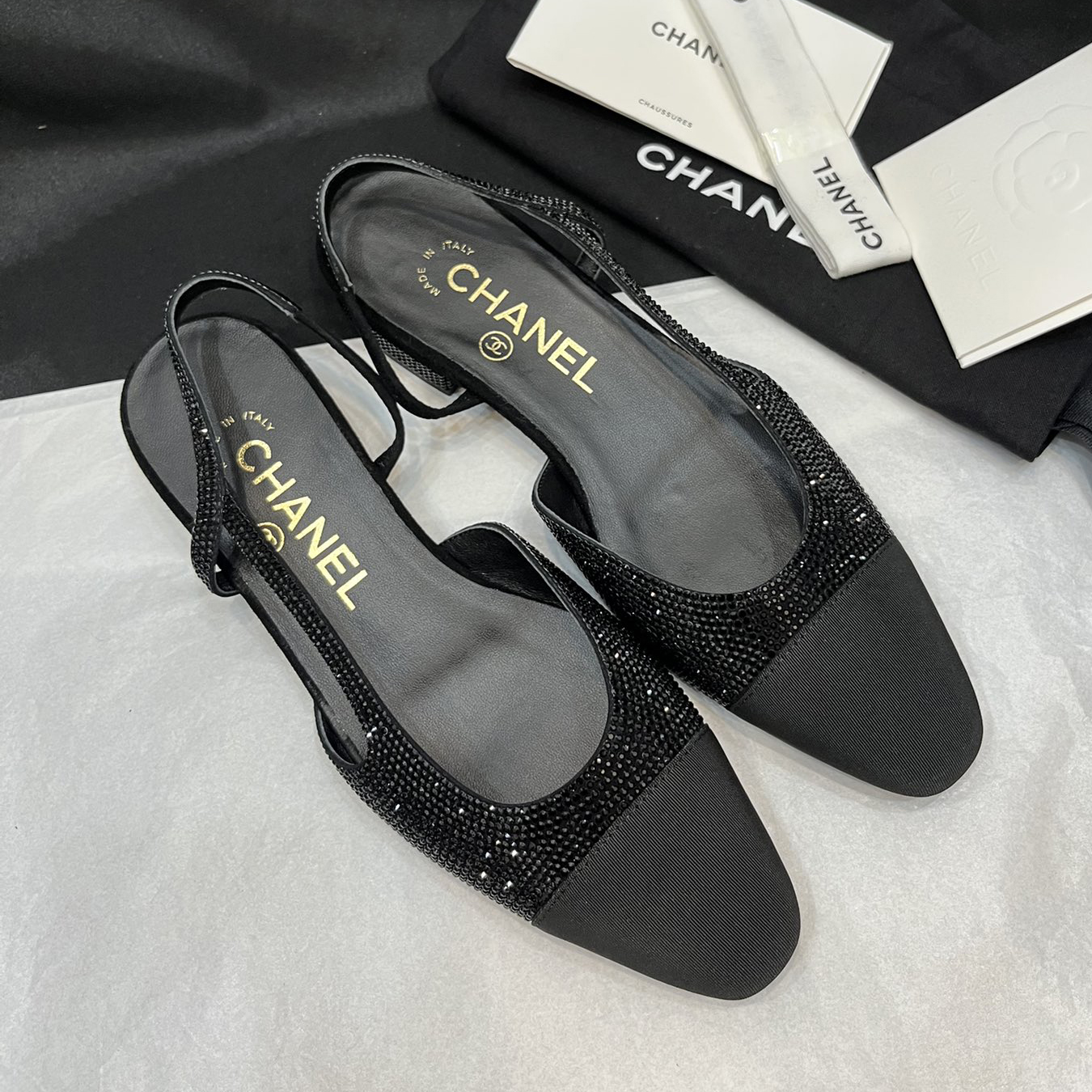 NIGO Chanel Women's Spring Summer Solid Colour Leather Round Toe Ballet Sandal Shoes #nigo77255