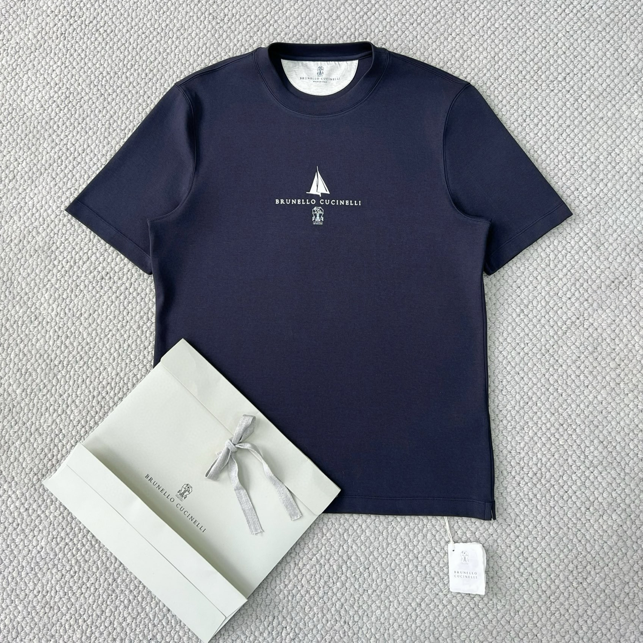 NIGO Brunello Cucinelli Men's Printed Letter Label Cotton Sweatshirt Solid Colour Fashion Comfortable Casual Round Neck T-shirt Ngvp #nigo77278