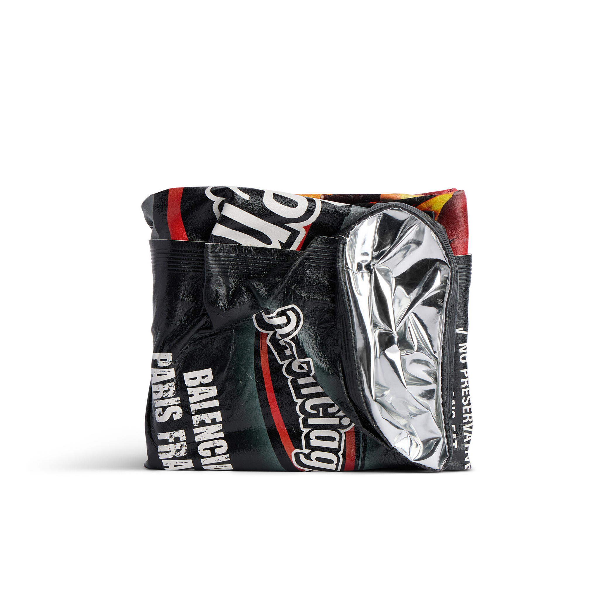 NIGO Balenciaga Chips Black Glossy Cowhide Leather Square Foldable Wallet Card Holder Bag Bags #nigo77299