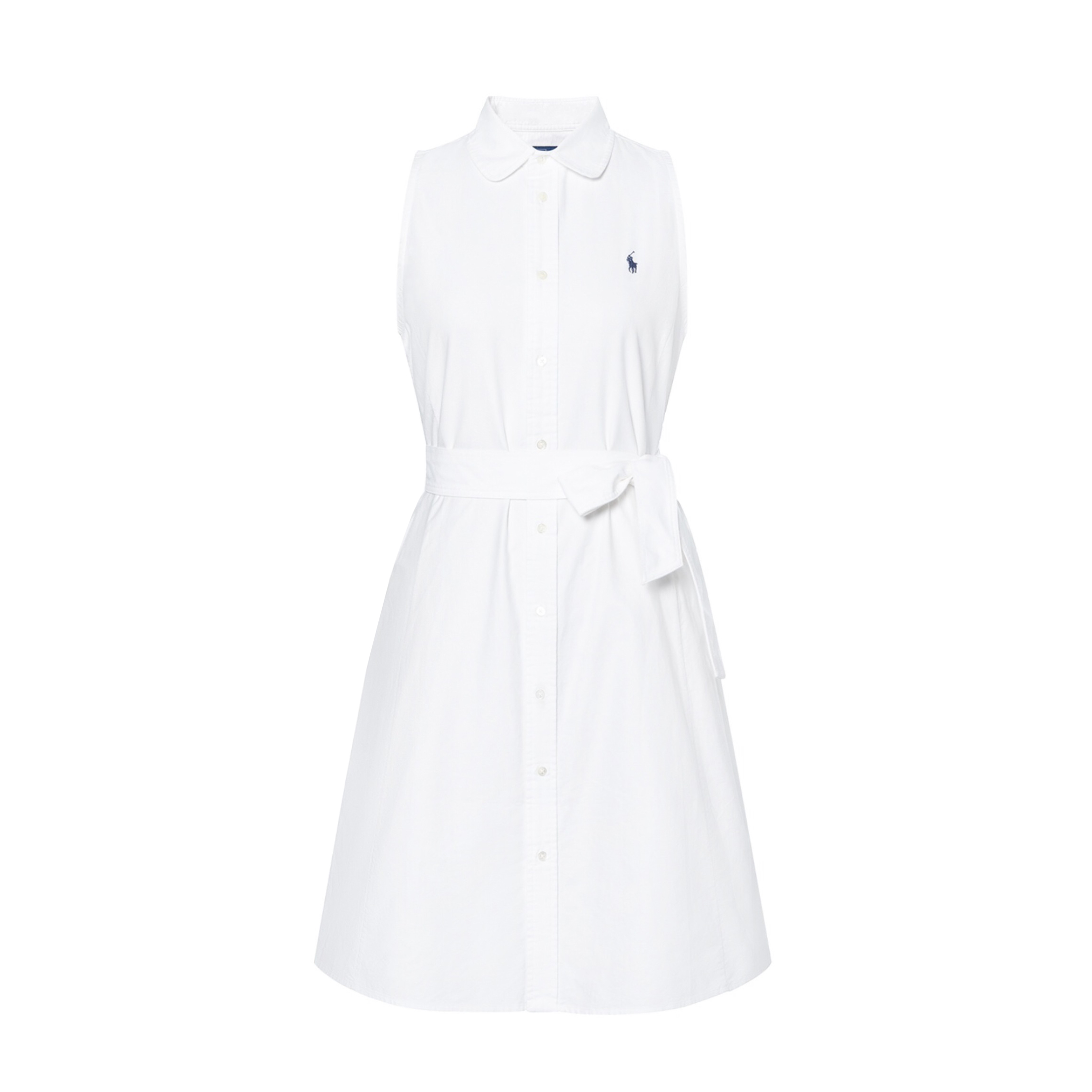 NIGO Ralph Lauren Women's Spring/Summer Solid Color Embroidered Logo Single-Breasted Sleeveless Waist-cinched Dress #nigo77316