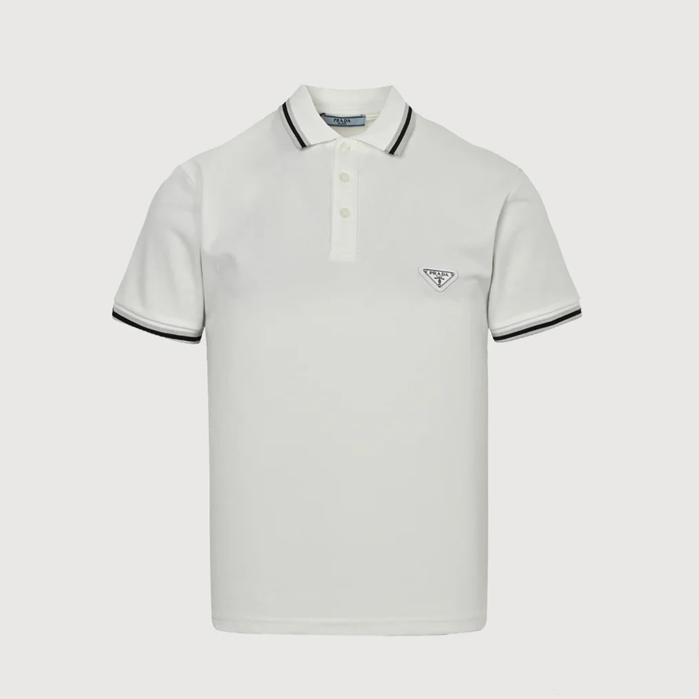 NIGO Prada Men's Summer Logo Colorblocked Lapel Cotton Short Sleeve Straight Polo Shirt #nigo81275