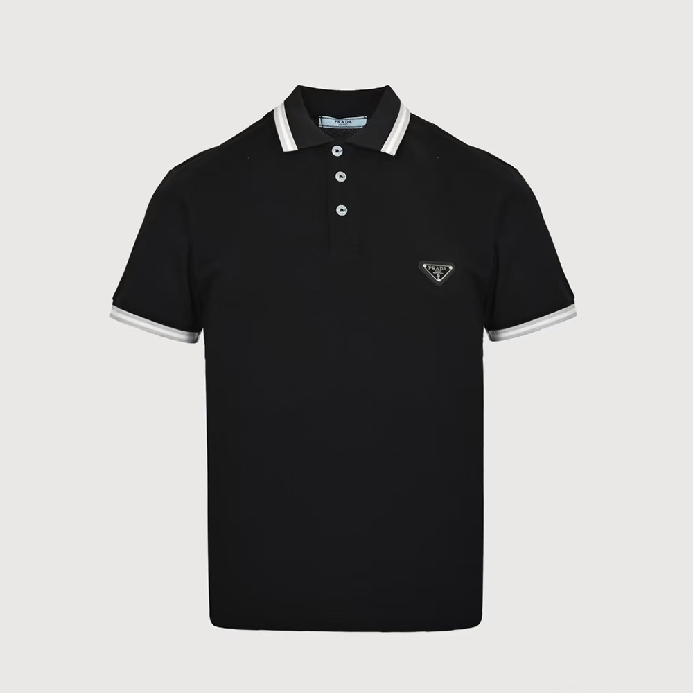 NIGO Prada Men's Summer Logo Colorblocked Lapel Cotton Short Sleeve Straight Polo Shirt #nigo81275