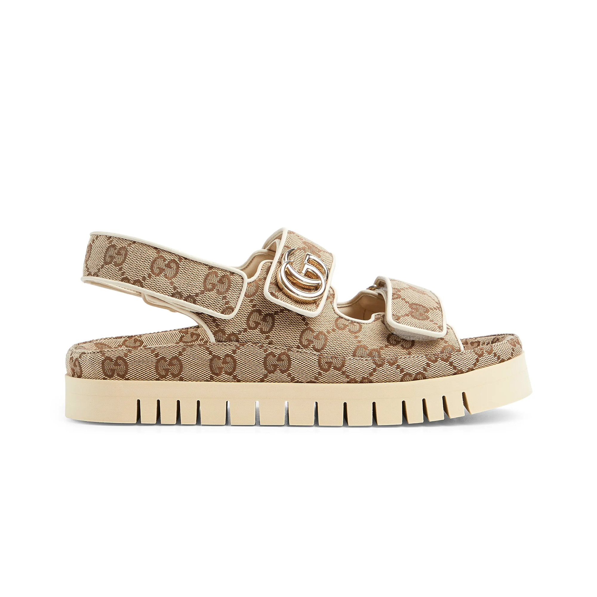 NIGO Gucci Women's Summer Solid Color Canvas Round Toe Velcro Sandals Shoes #nigo77322