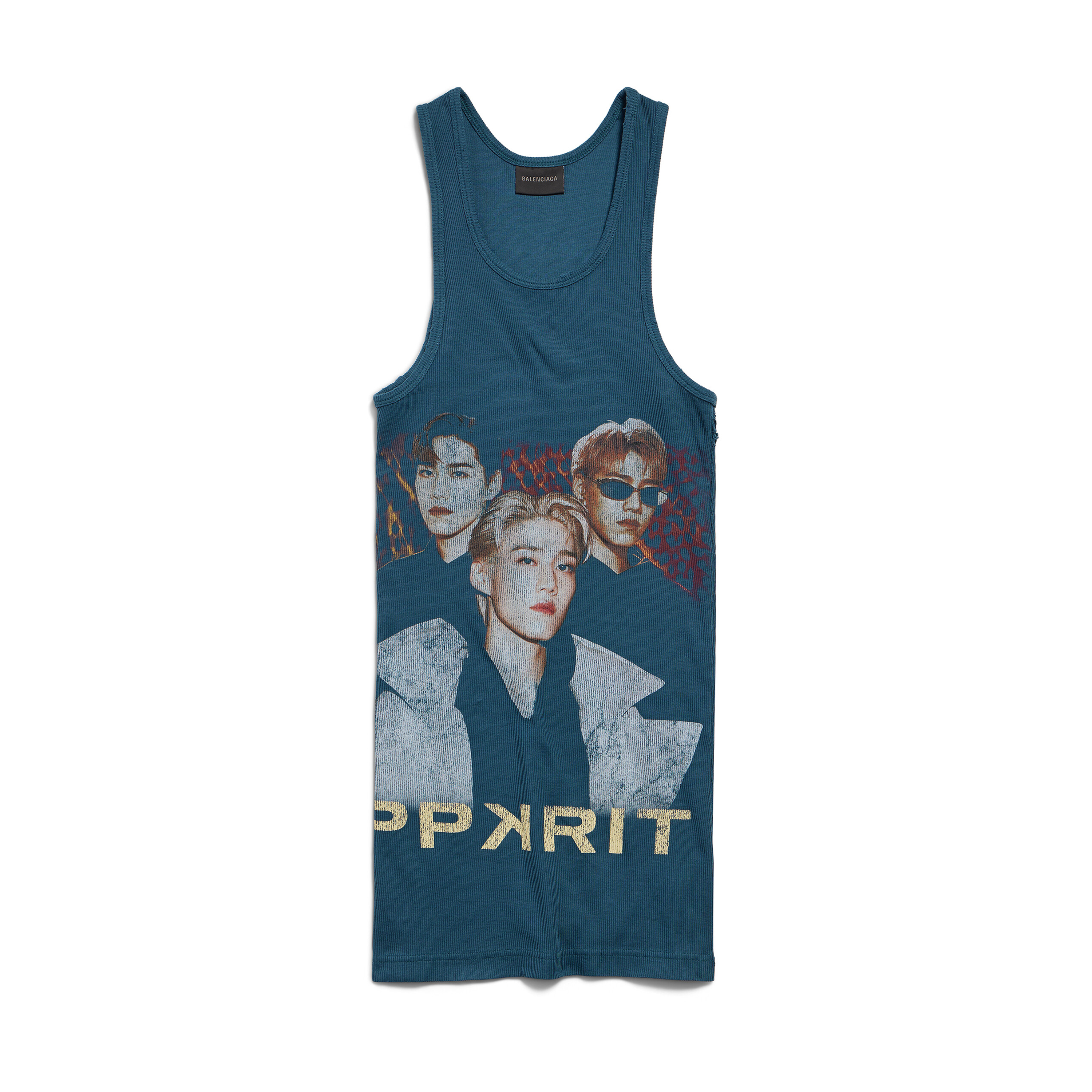 NIGO Balenciaga Women's Summer High Street PP KRIT Round Neck Sleeveless Solid Color Cotton Plain Knit Stretch Vest Style Top Ngvp #nigo1769