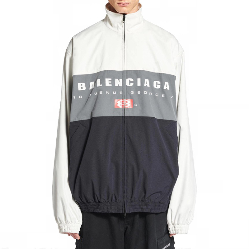 NIGO Balenciaga Men's Spring And Autumn Colorblocking High Collar Trench Coat Zipper Long Sleeve Loose Jacket #nigo81298