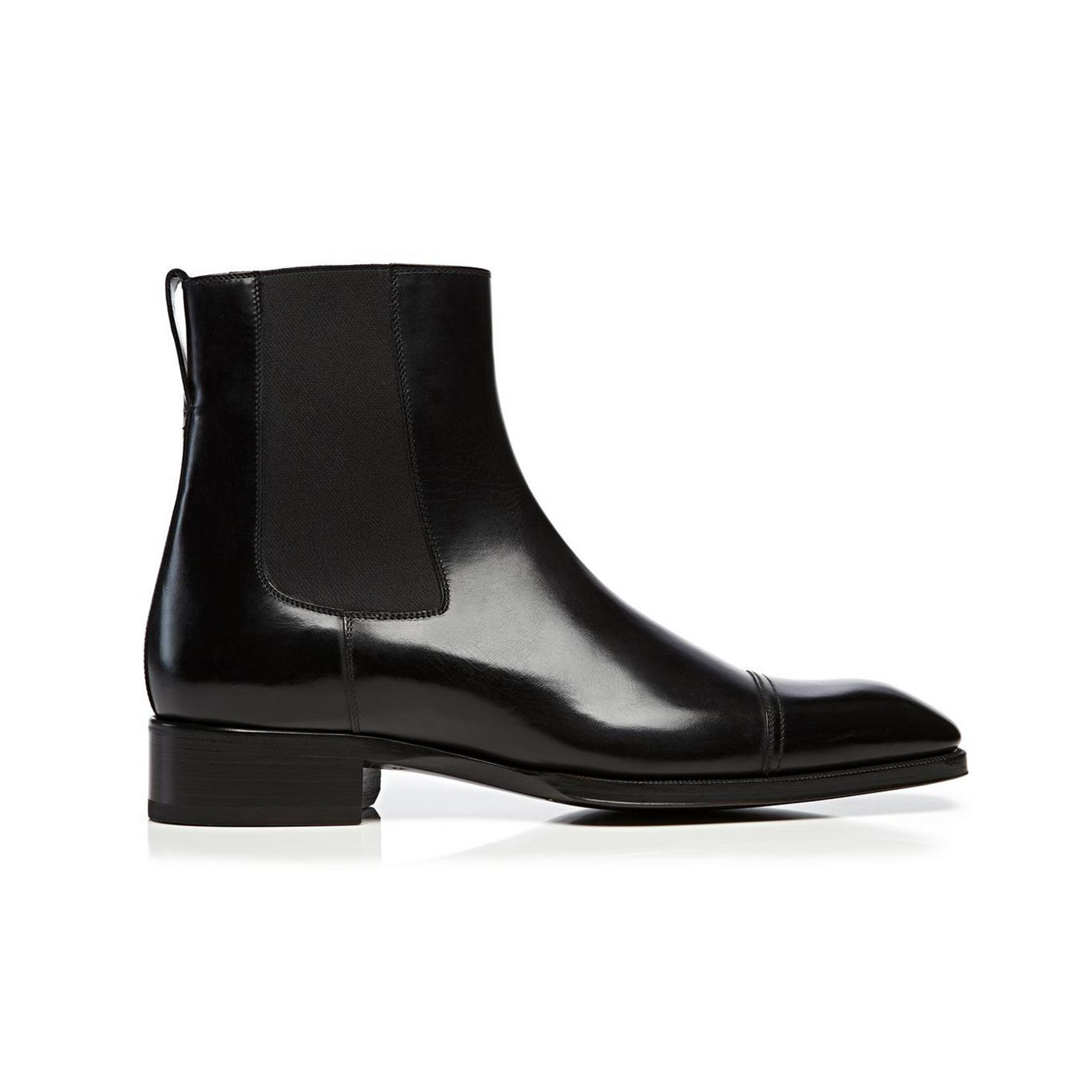 NIGO Tom Ford Men's Fashion Luxury Leather Chelsea Boots Autumn And Winter Black With Heel Leather Shoes Temperament Comfortable Shoes #nigo81253