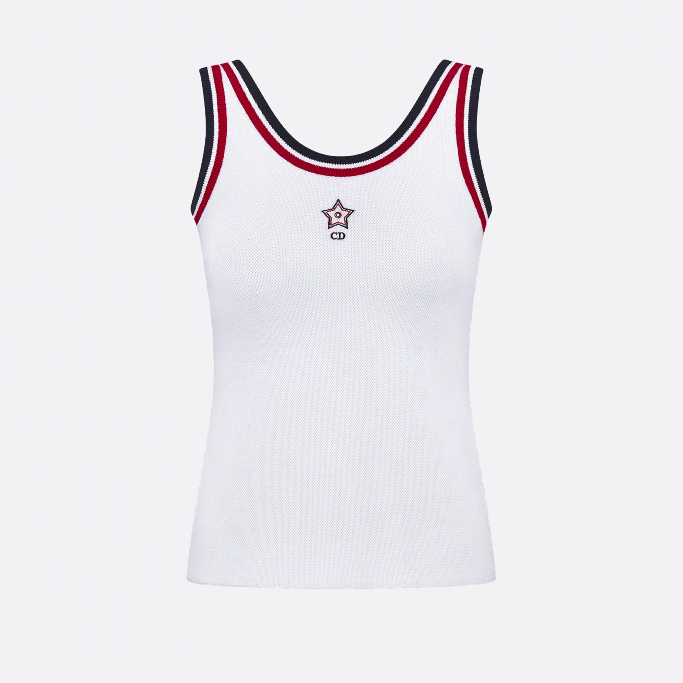 NIGO Dior Women's Spring And Summer New Vibe Tricolour Logo Vest Pleated Knit Half Skirt Fashion Elegant Temperament Set Suit #nigo81362