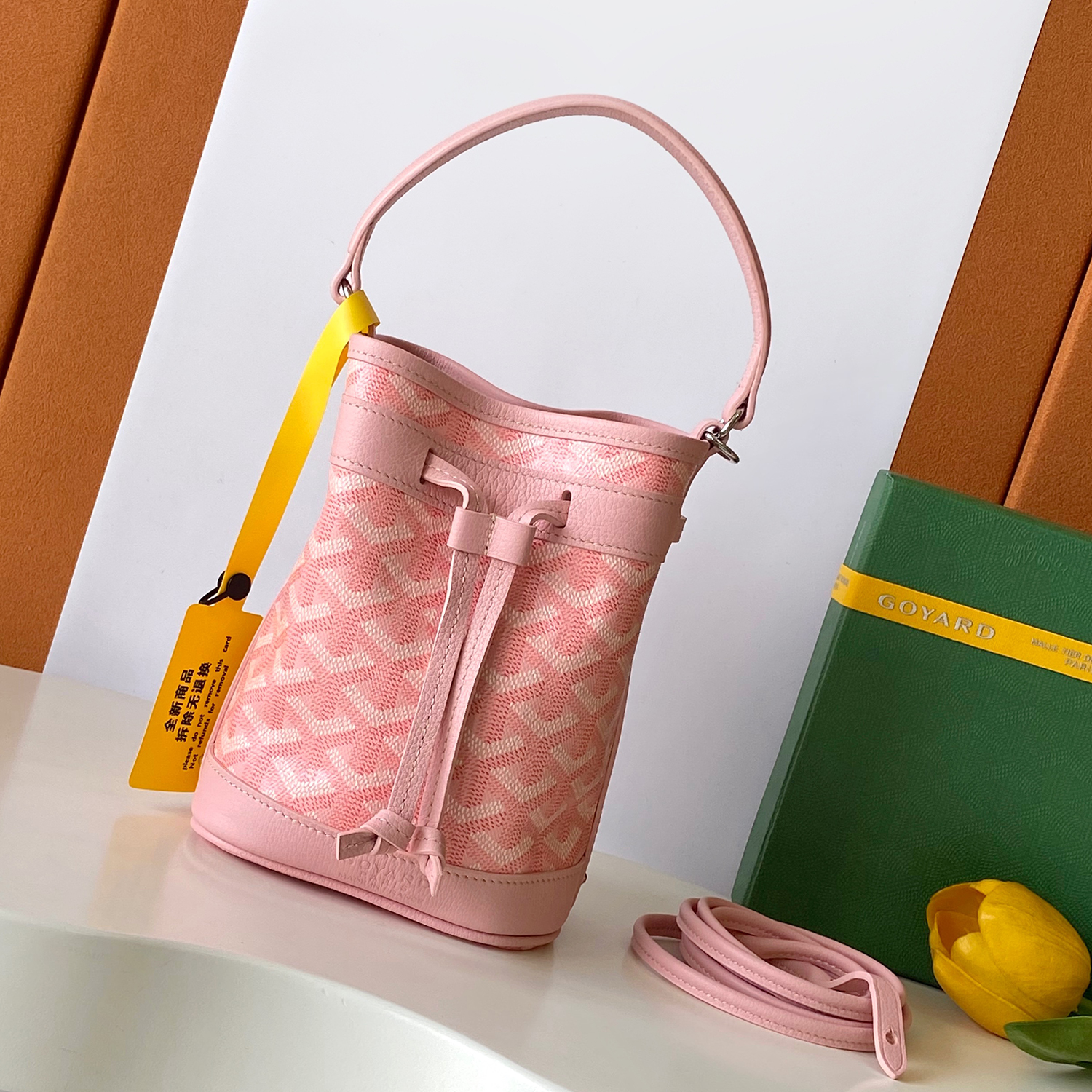 NIGO GOYARD Women's Petit Flot Mini Bucket Bag Logo Printed Drawstring Closure Shoulder Handbag Bag Bags PEFLOTMINTY10CL10P #nigo81295