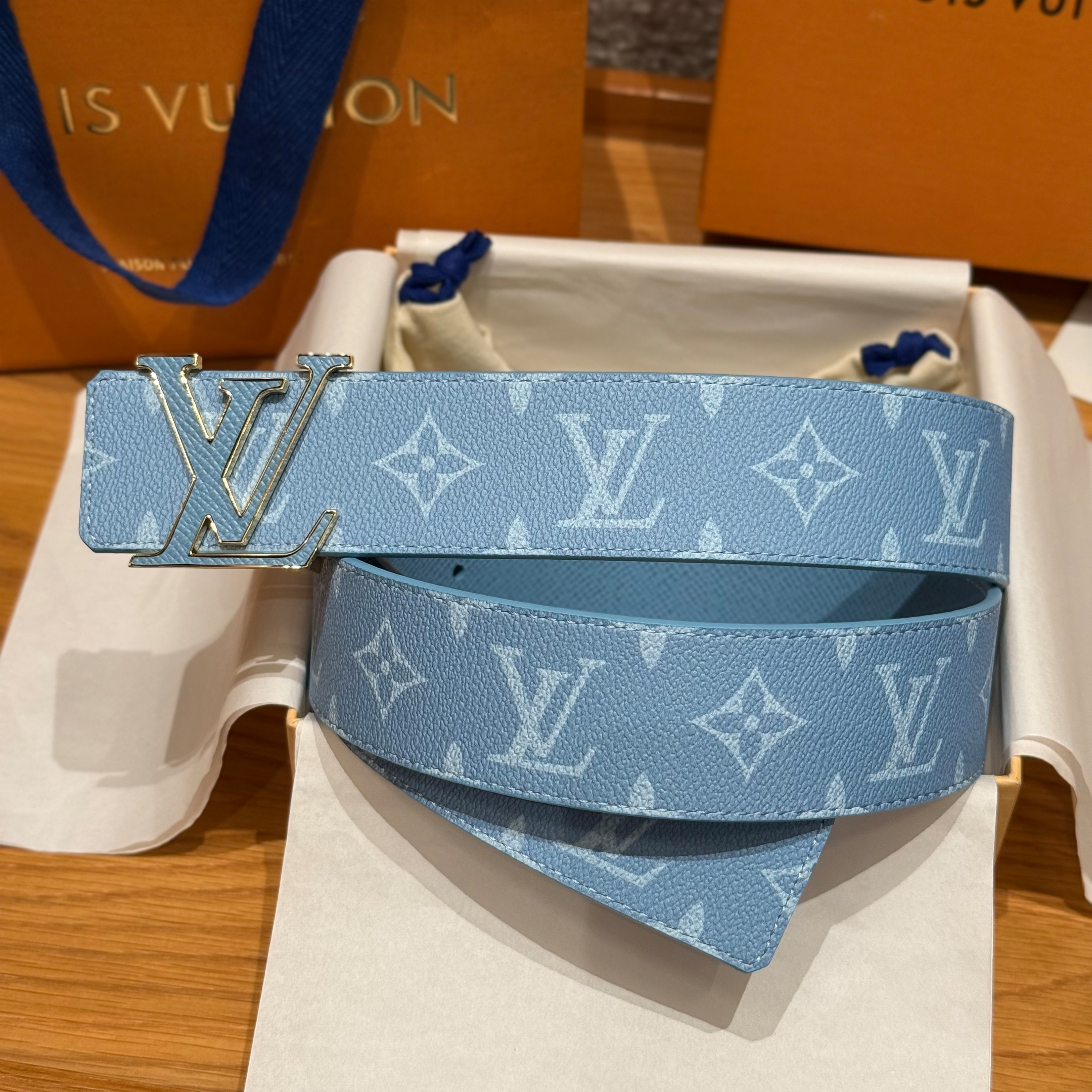 NIGO Louis Vuitton Men's Logo Canvas Leather LV Initiales 4cm Reversible Belt #nigo81311