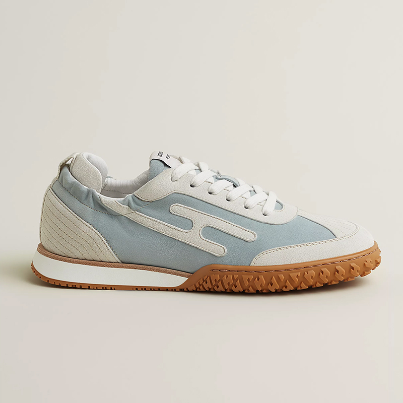 NIGO Hermes Women's Four Seasons Low Round Toe Lace Up Casual Shoes Solid Color Leather Jet Sneakers #nigo81318